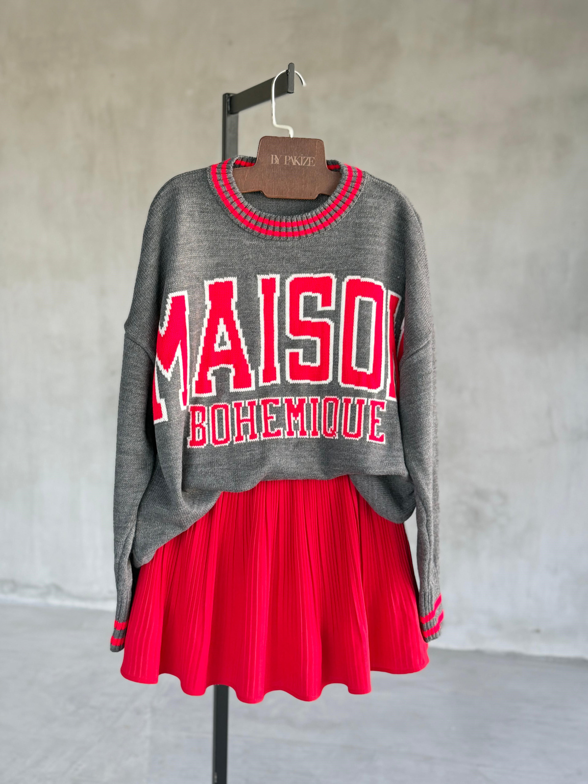 Maison Kolej Oversize Tunik Kazak (Antrasit)