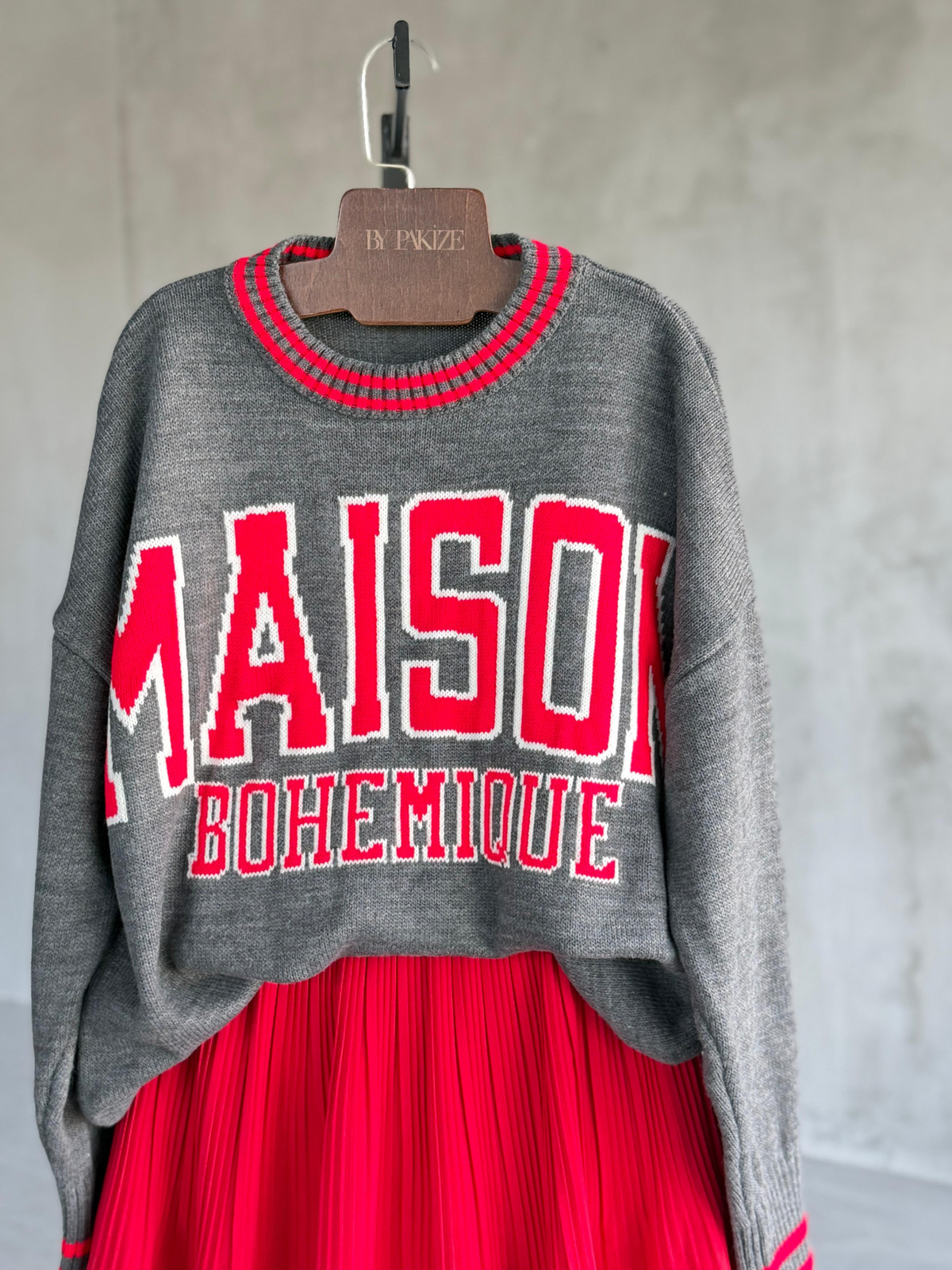 Maison Kolej Oversize Tunik Kazak (Antrasit)