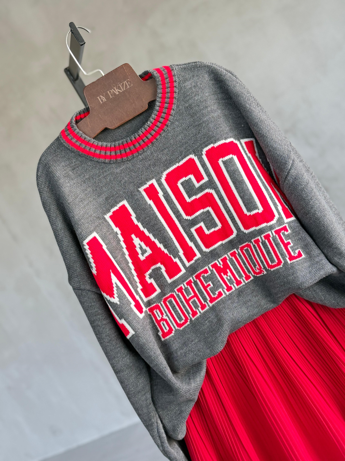 Maison Kolej Oversize Tunik Kazak (Antrasit)