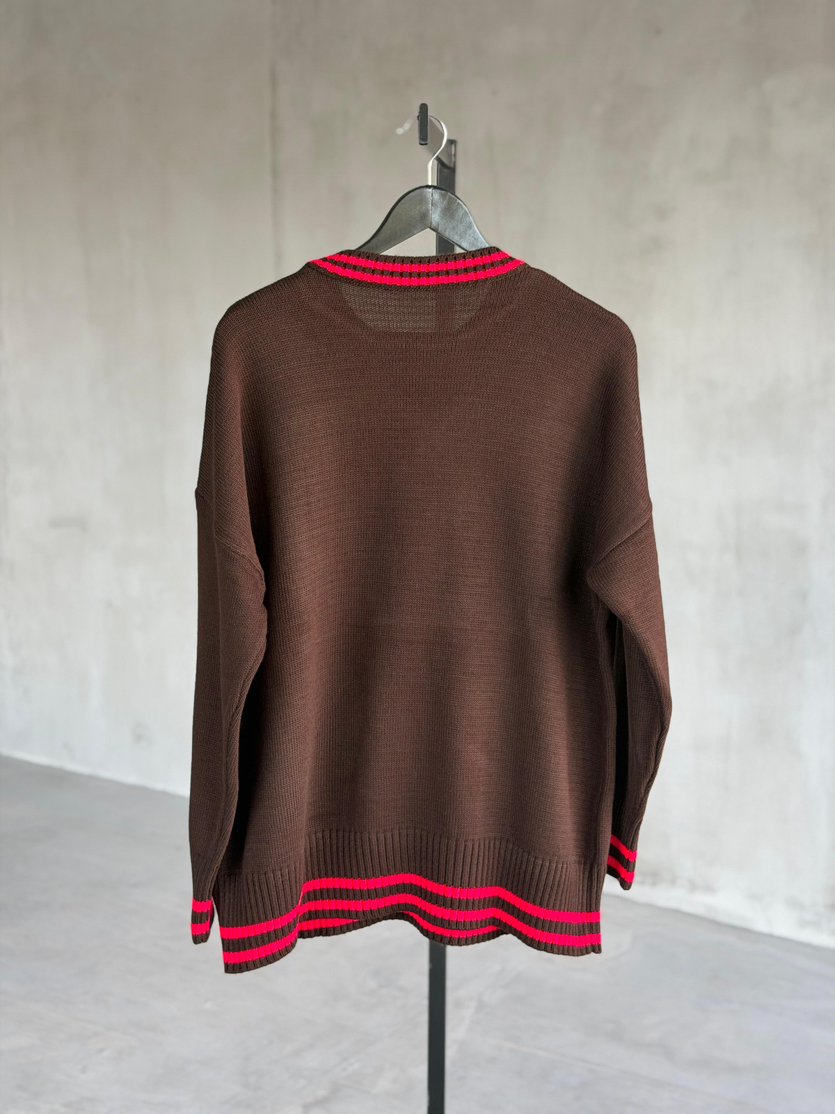 Maison Kolej Oversize Tunik Kazak (Kahve)