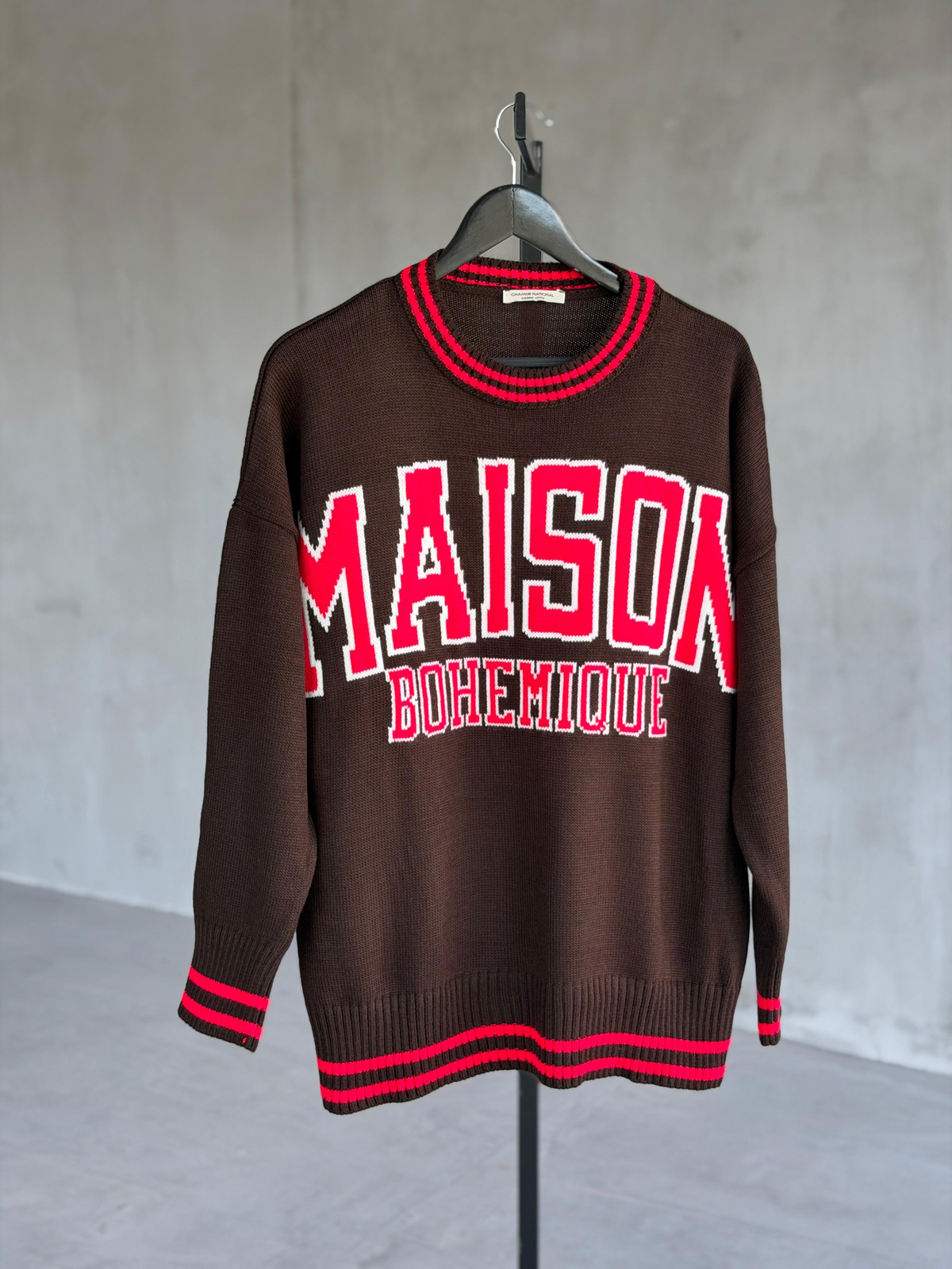 Maison Kolej Oversize Tunik Kazak (Kahve)