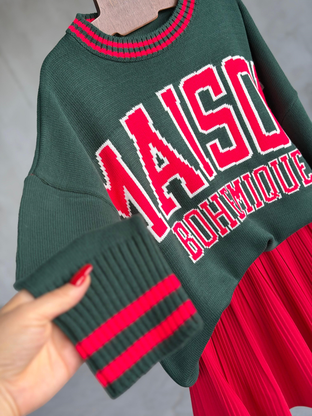 Maison Kolej Oversize Tunik Kazak (Zümrüt)