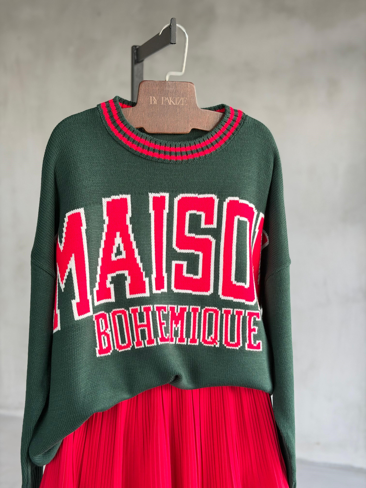 Maison Kolej Oversize Tunik Kazak (Zümrüt)