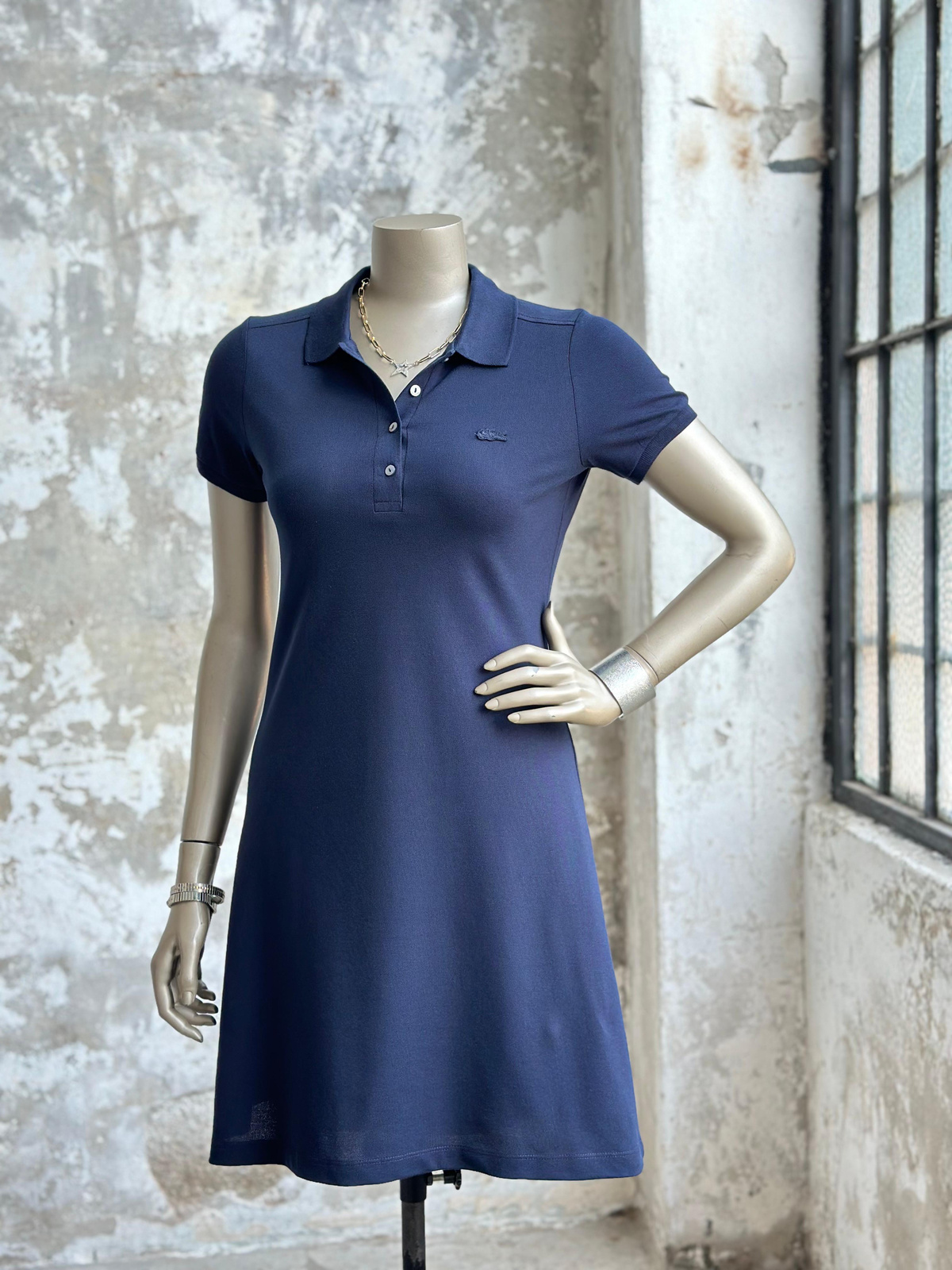 Marka Model Polo Yaka Elbise (Lacivert)