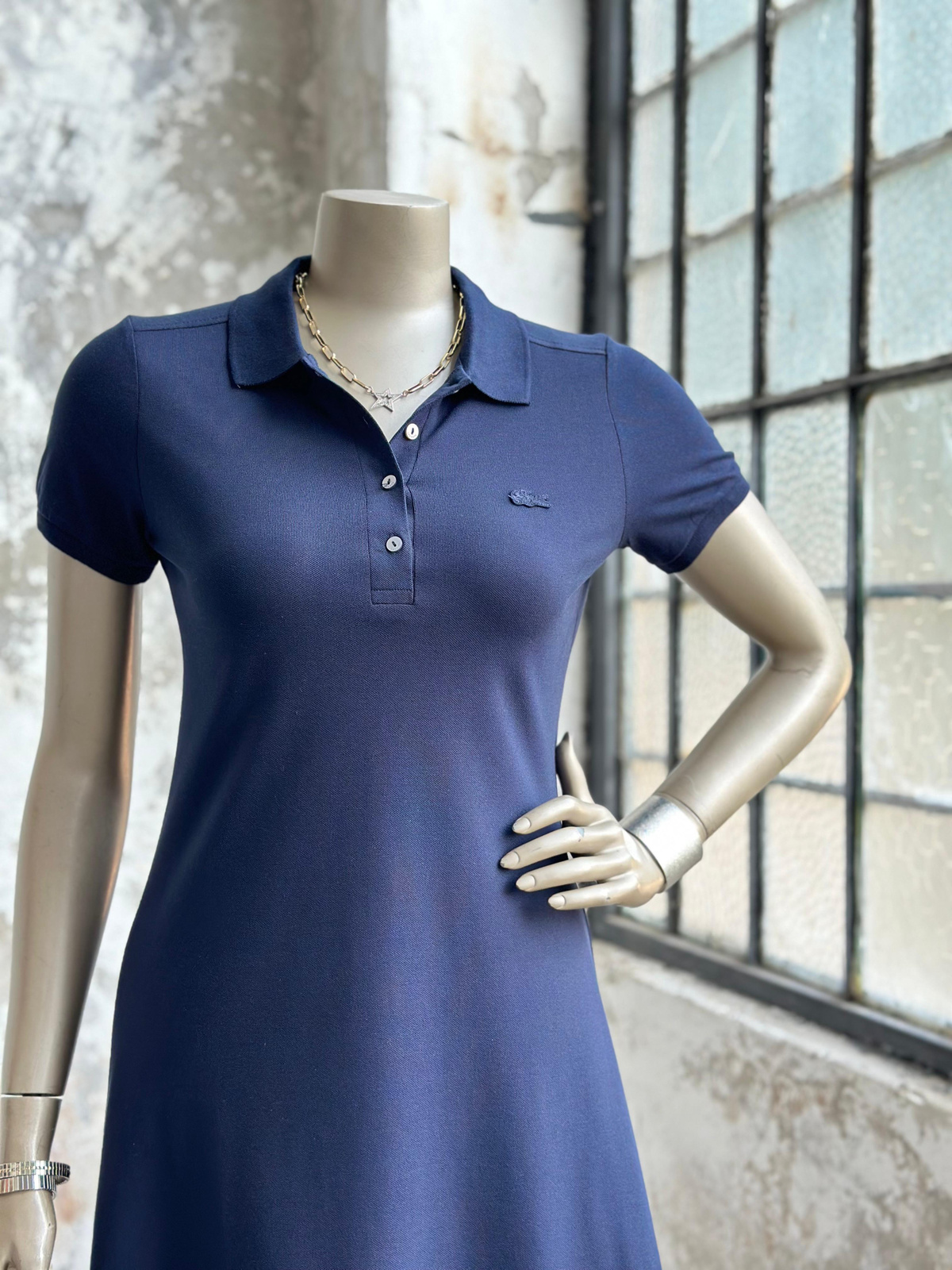 Marka Model Polo Yaka Elbise (Lacivert)