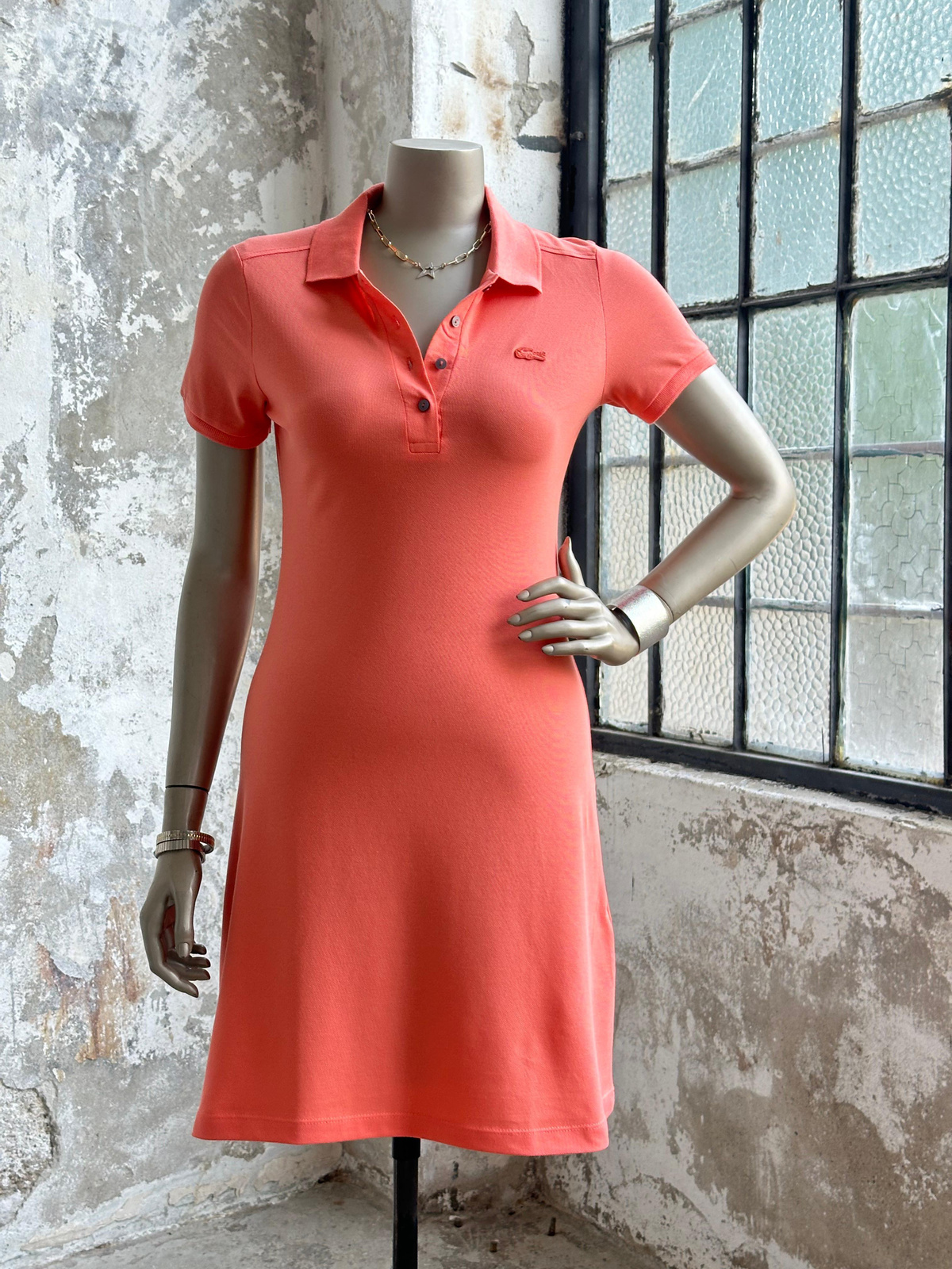 Marka Model Polo Yaka Elbise (Somon)