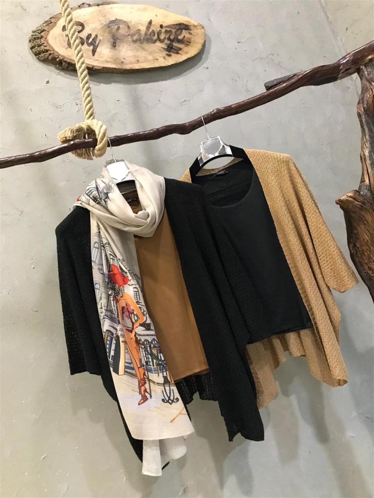 Merserize Hırka (CAMEL&SİYAH)