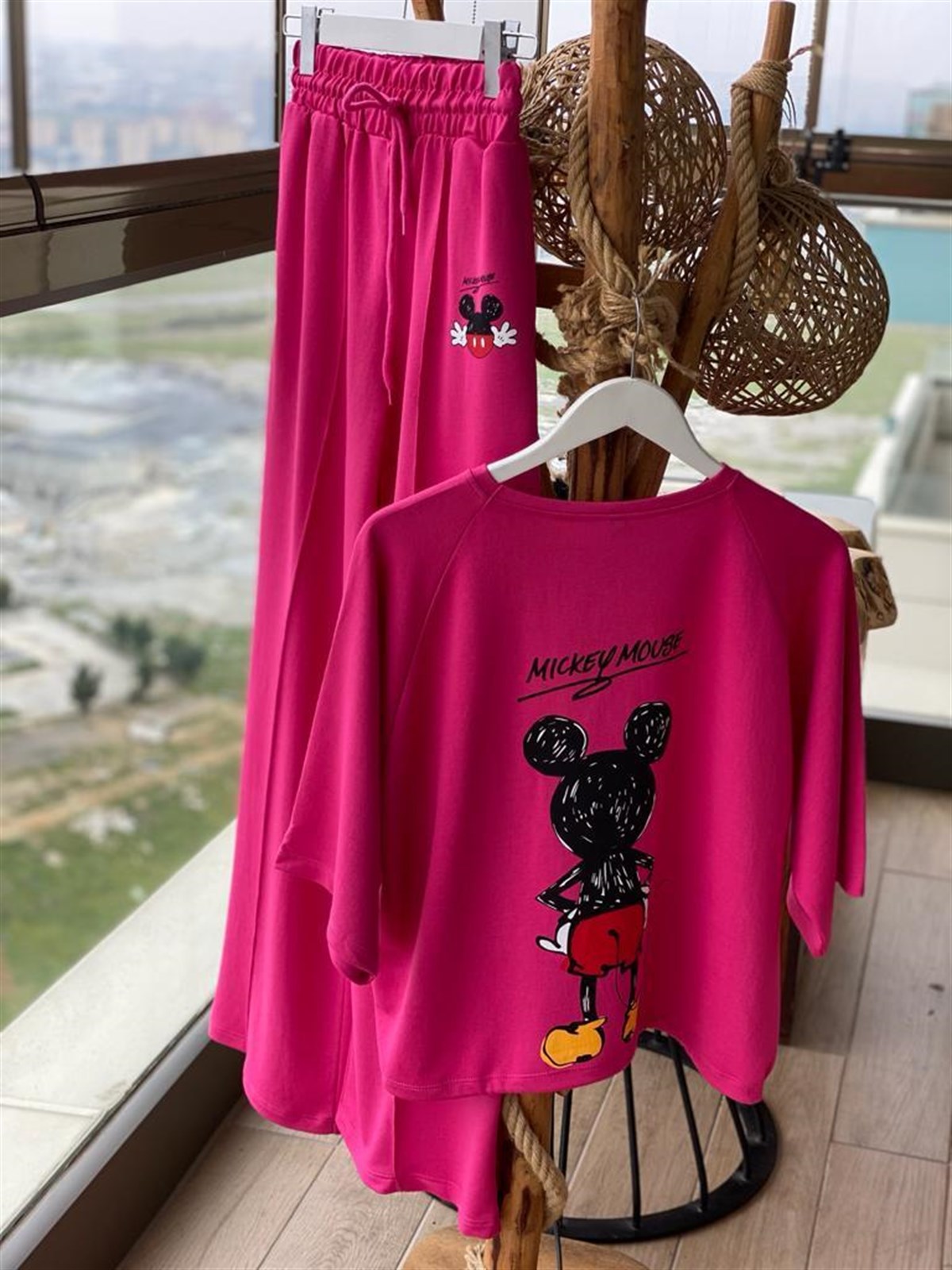Mickey Baskılı Takım (Fuşya)