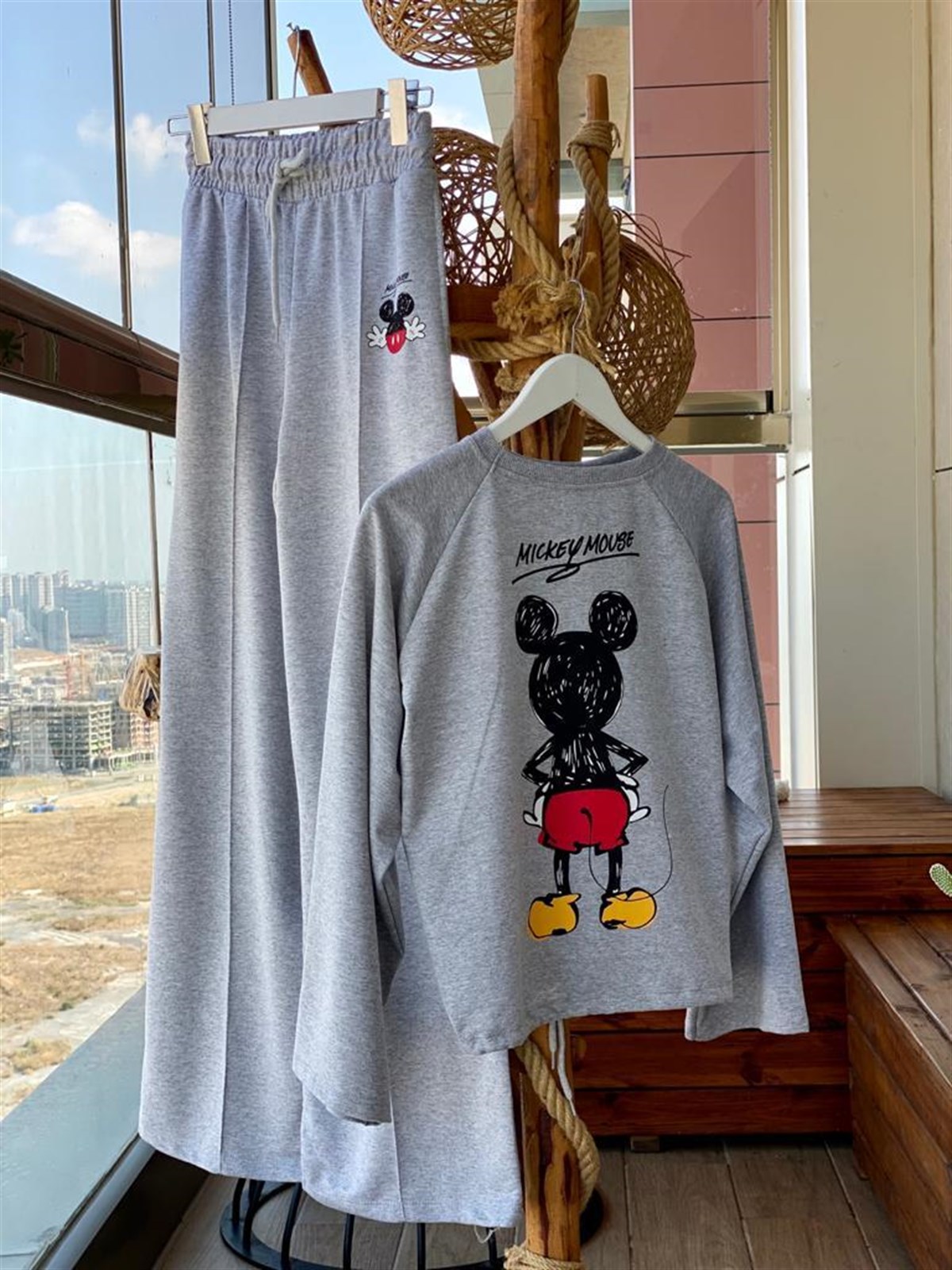 Mickey Baskılı Takım (Gri)