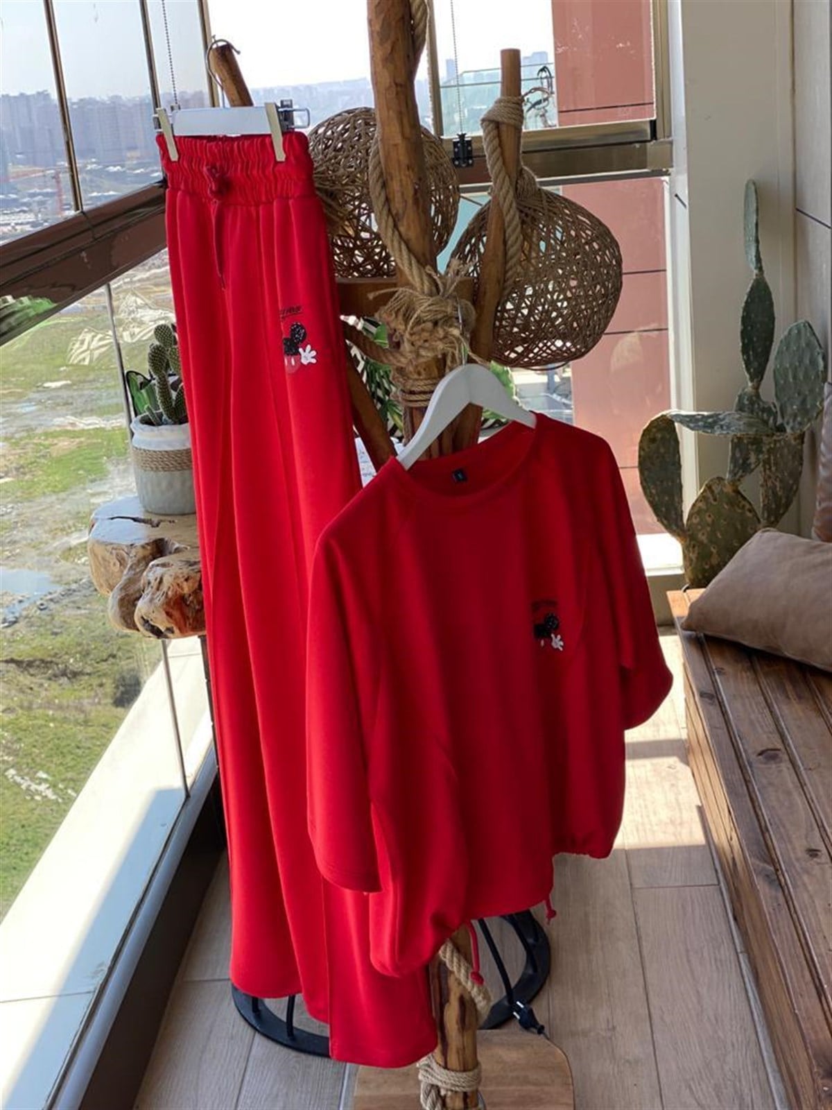 Mickey Baskılı Takım (Kırmızı)