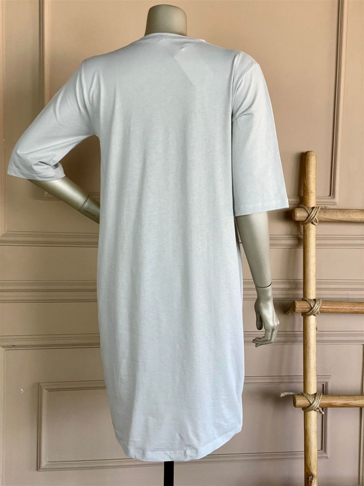 Mickey Baskılı Tunik Elbise (gri)