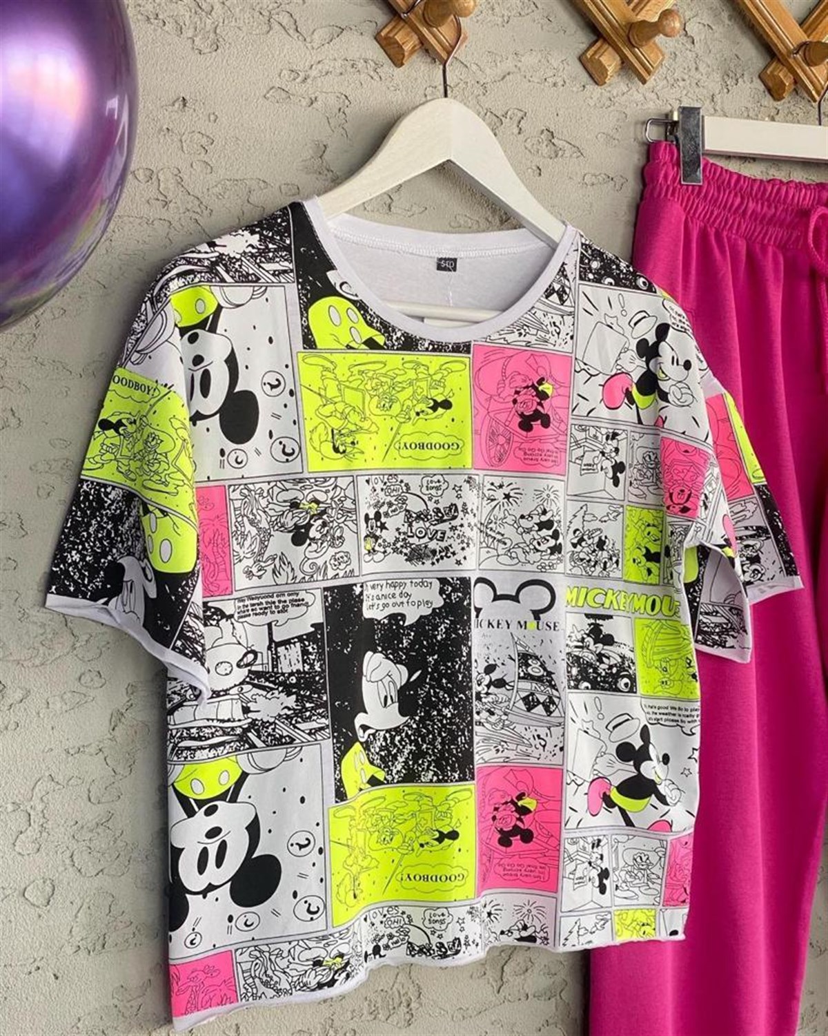 Mickey Mouse Karikatür Baskılı Tshirt