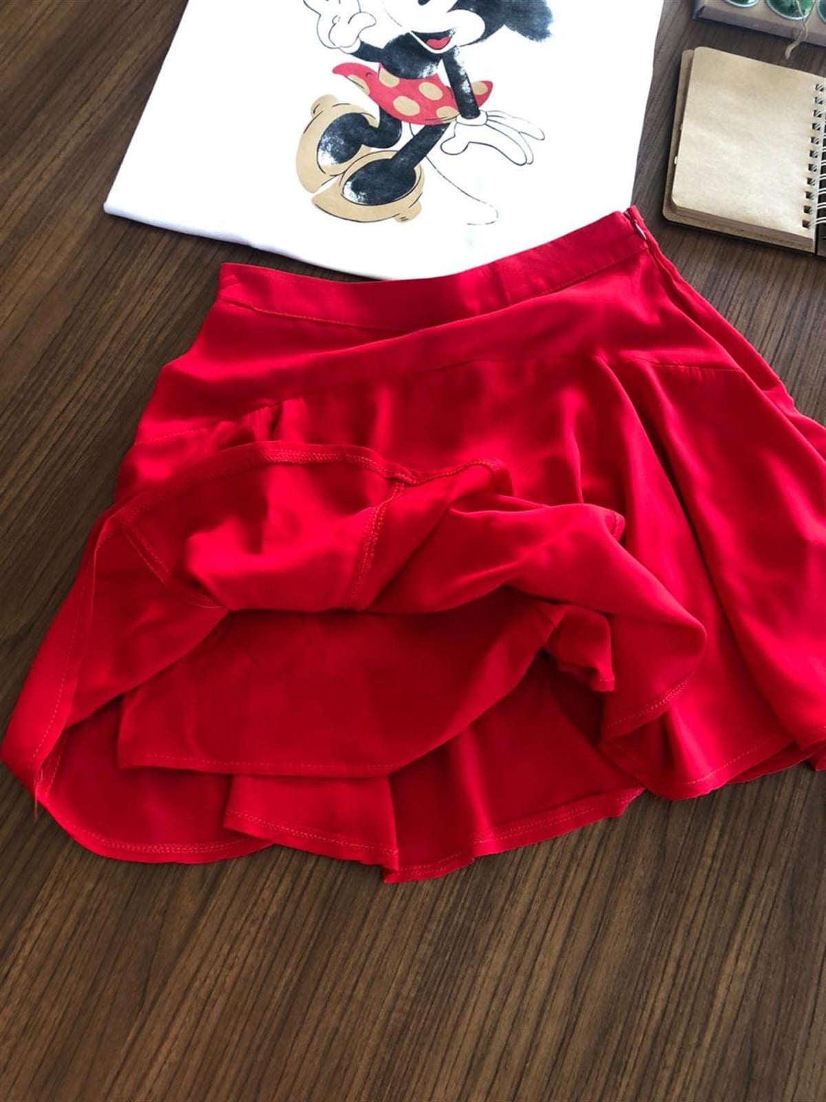 Mini Şort Etek (KIRMIZI)