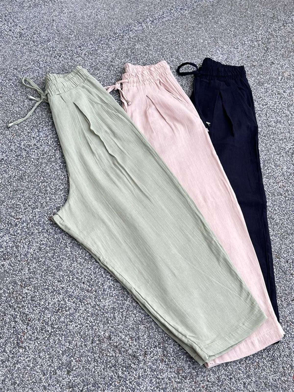 Müslin Kumaş Şalvar Pantolon (Mint)