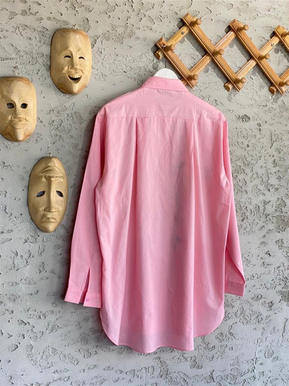Nakış Detaylı İşleme Desenli Gömlek (Pembe)