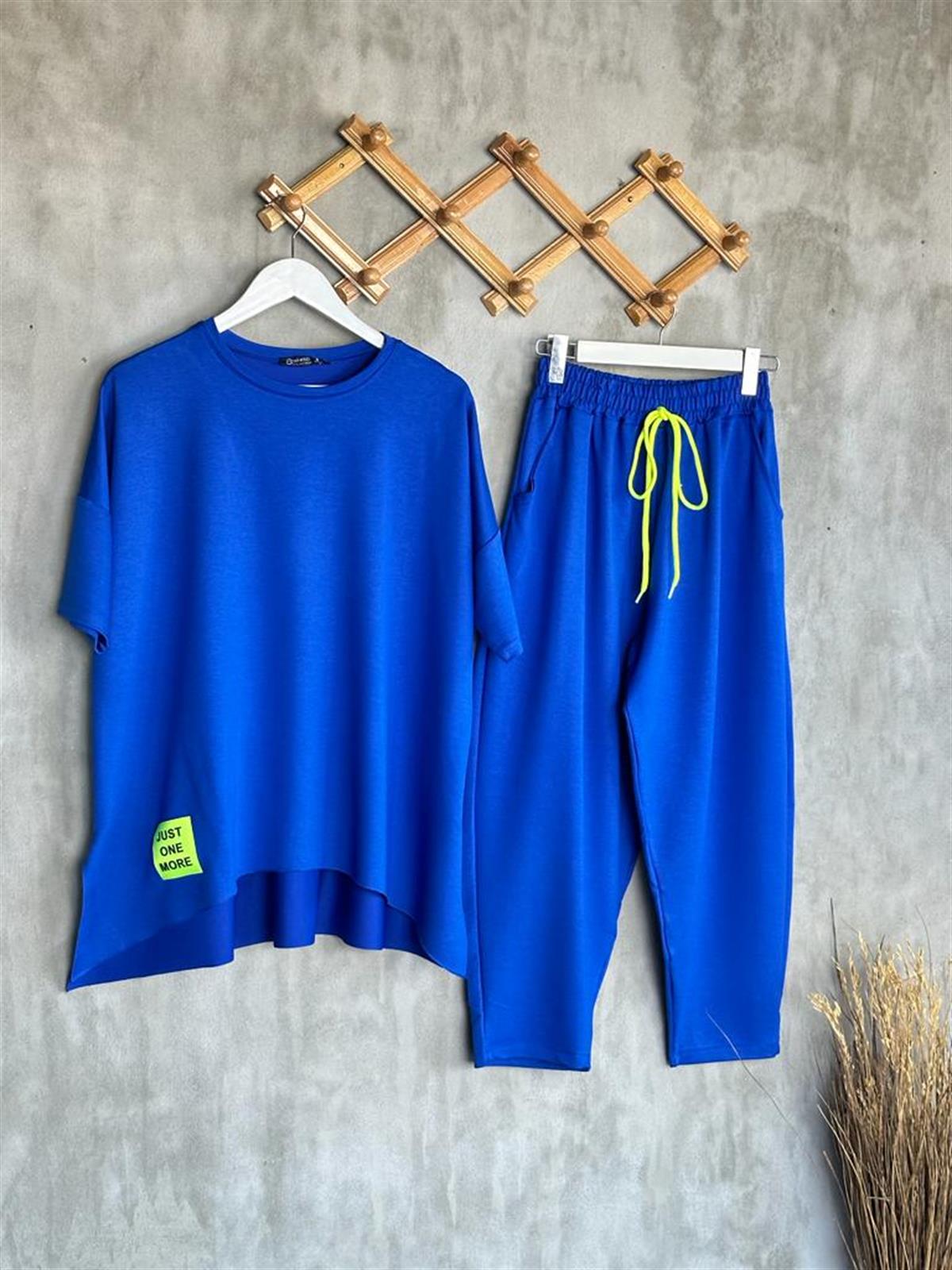 Neon Arma Detaylı Oversize Takım (Lacivert)