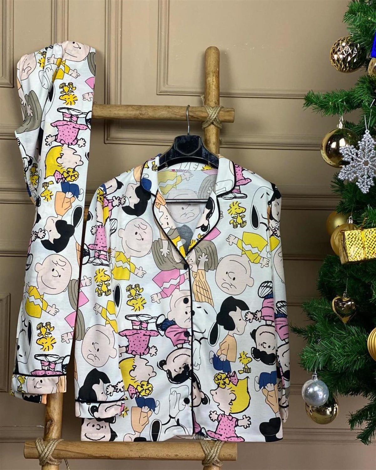 Örgü Dokuma Kumaş Pijama Takım (ANNE)