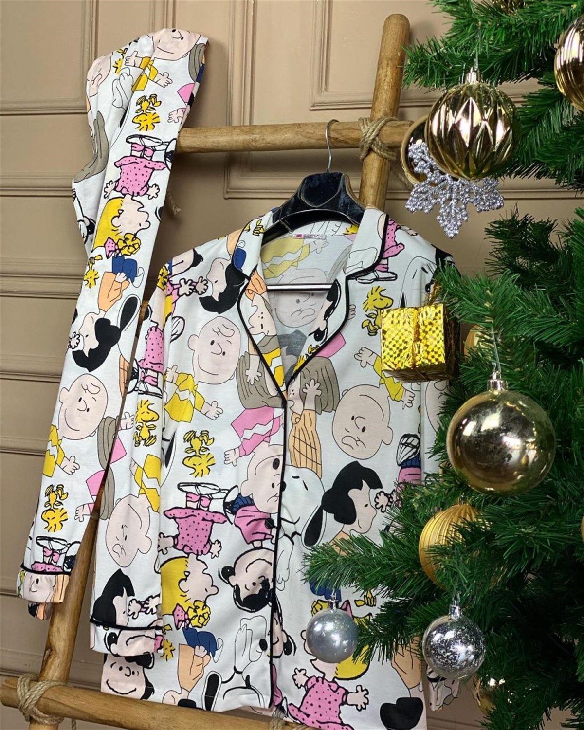 Örgü Dokuma Kumaş Pijama Takım (ANNE)