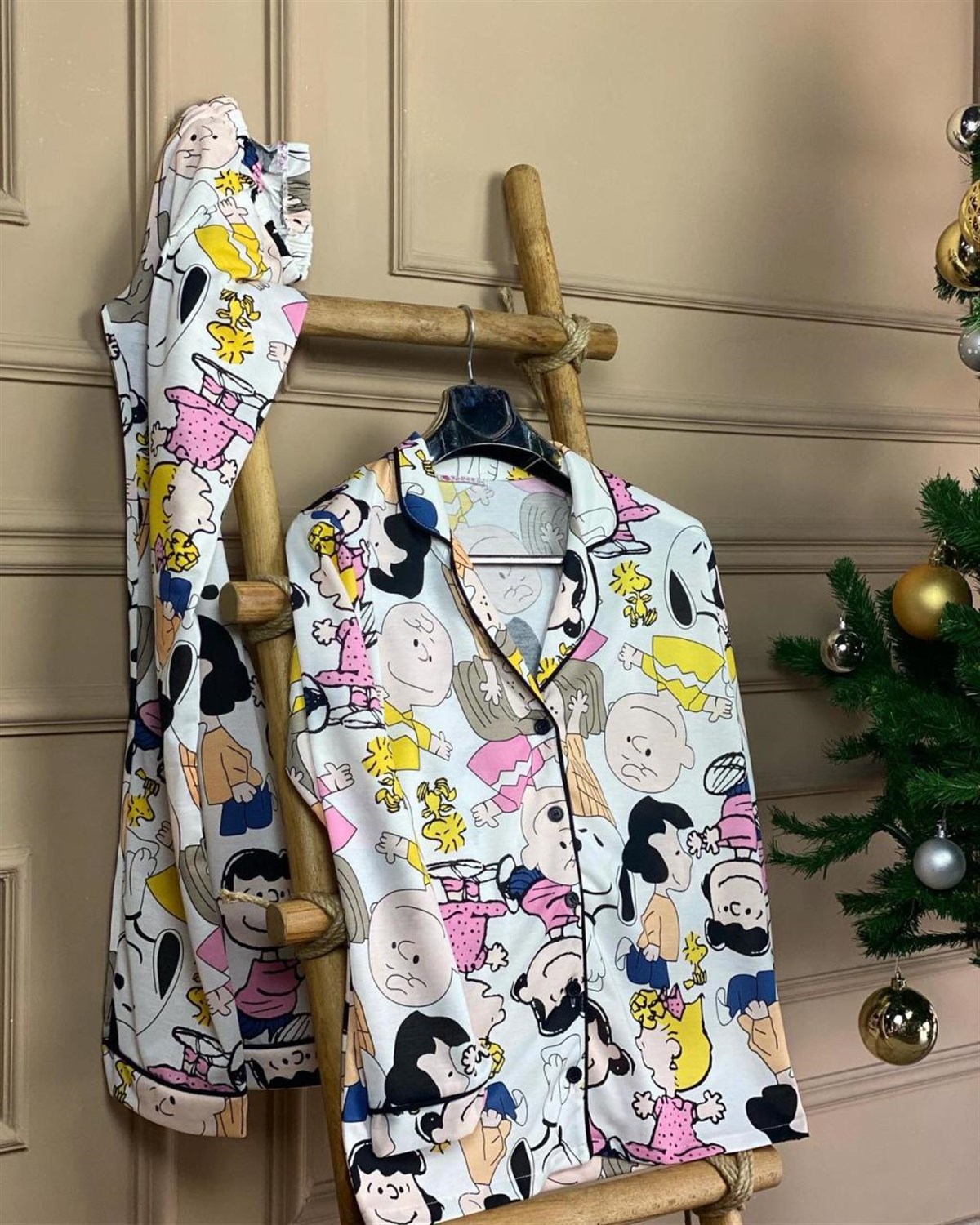Örgü Dokuma Kumaş Pijama Takım (ANNE)