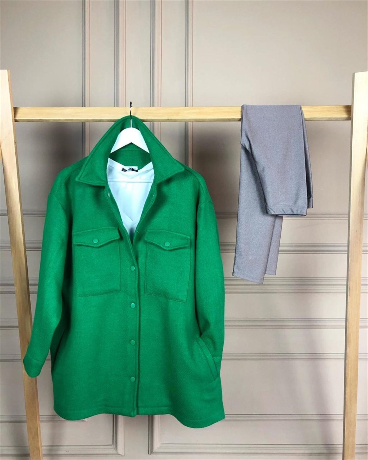 Oversize Kesim Gömlek  (YEŞİL)