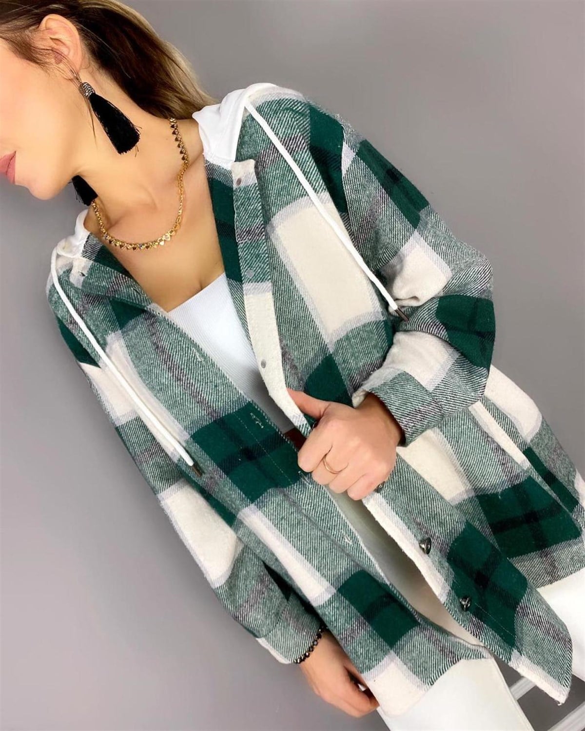 Oversize Kesim Oduncu Gömlek (YEŞİL)