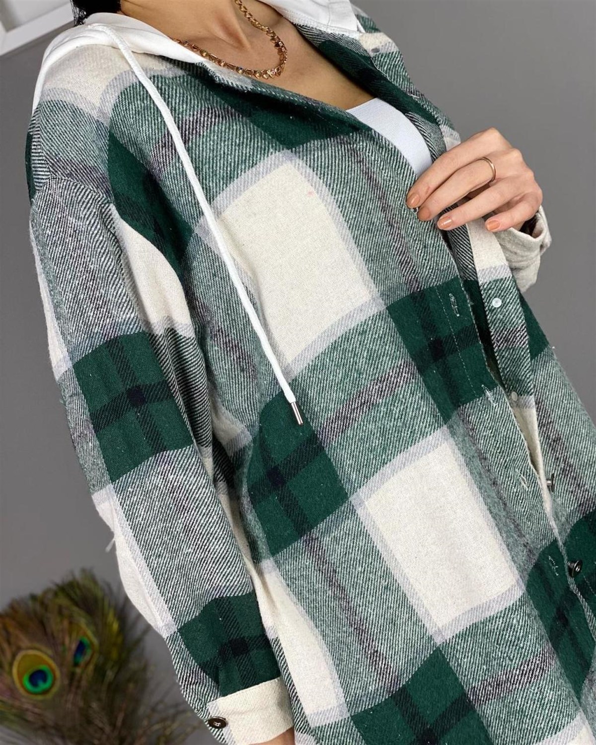 Oversize Kesim Oduncu Gömlek (YEŞİL)