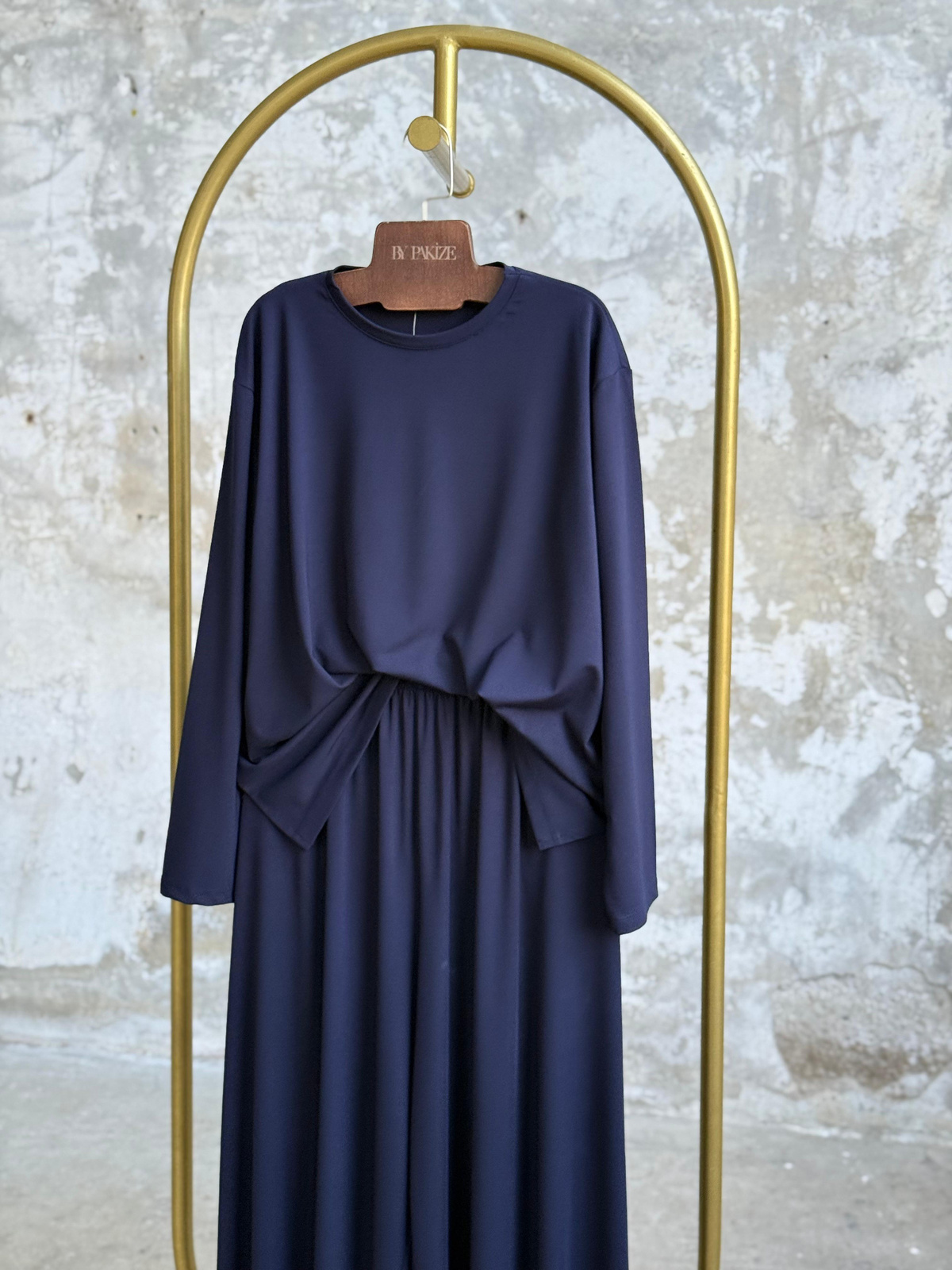 Oys Kumaş Oversize Bol Paçalı Takım (Lacivert)
