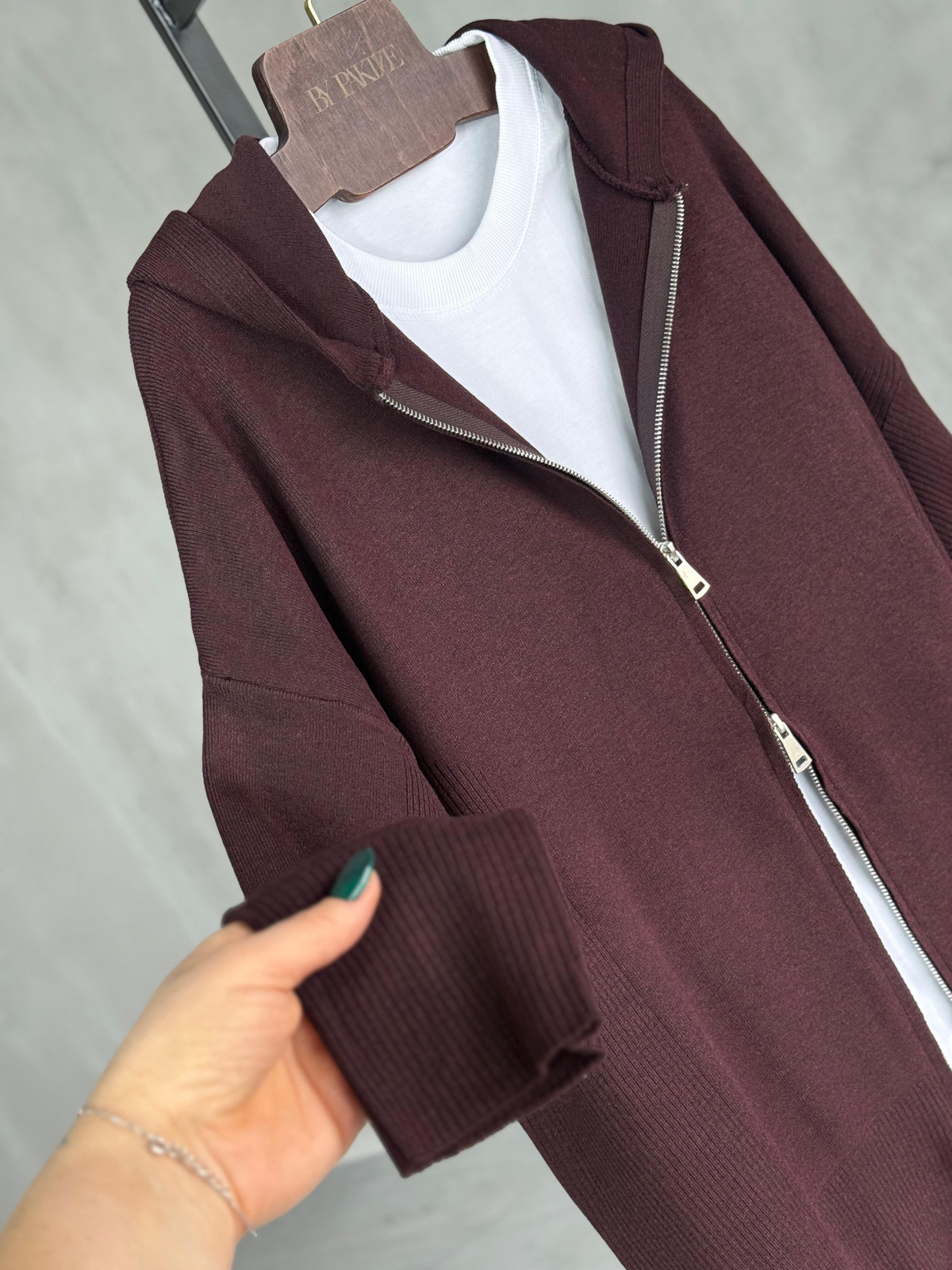 Oys Model Triko Kapşonlu Takım (Bordo)