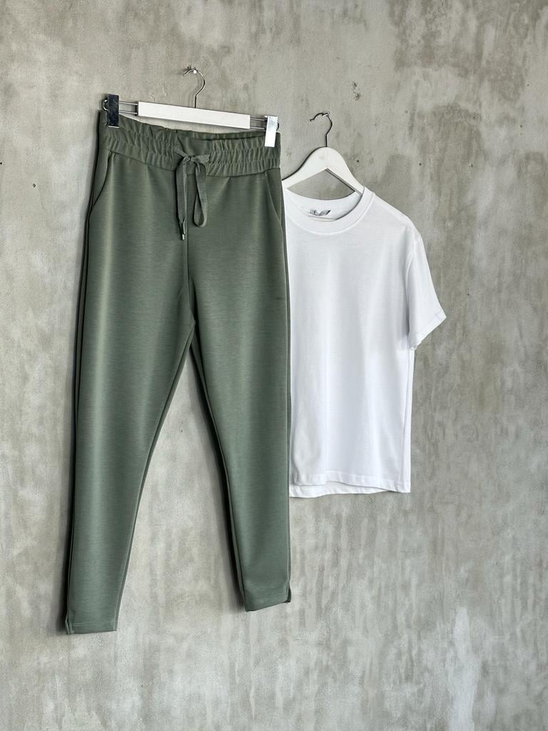 Oysho Kumaş Jogger Kadın Pantolon (Haki)