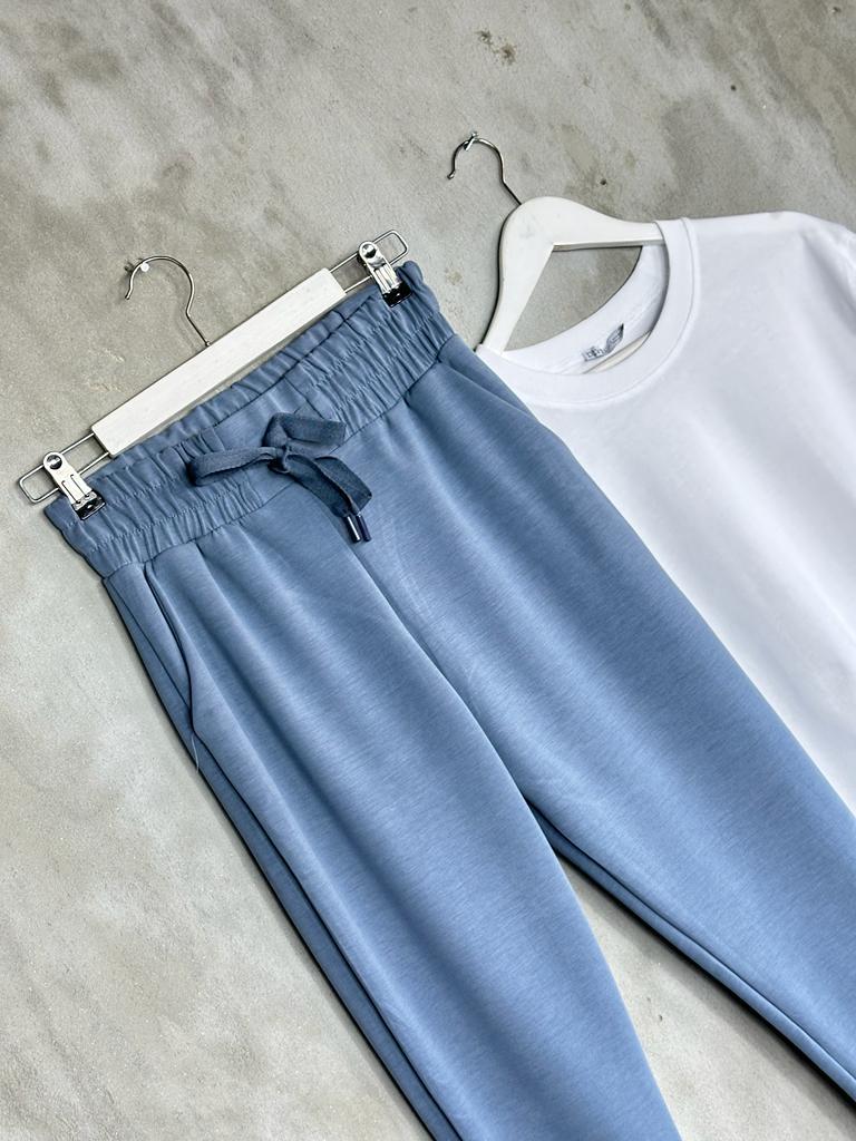 Oysho Kumaş Jogger Kadın Pantolon (İndigo)