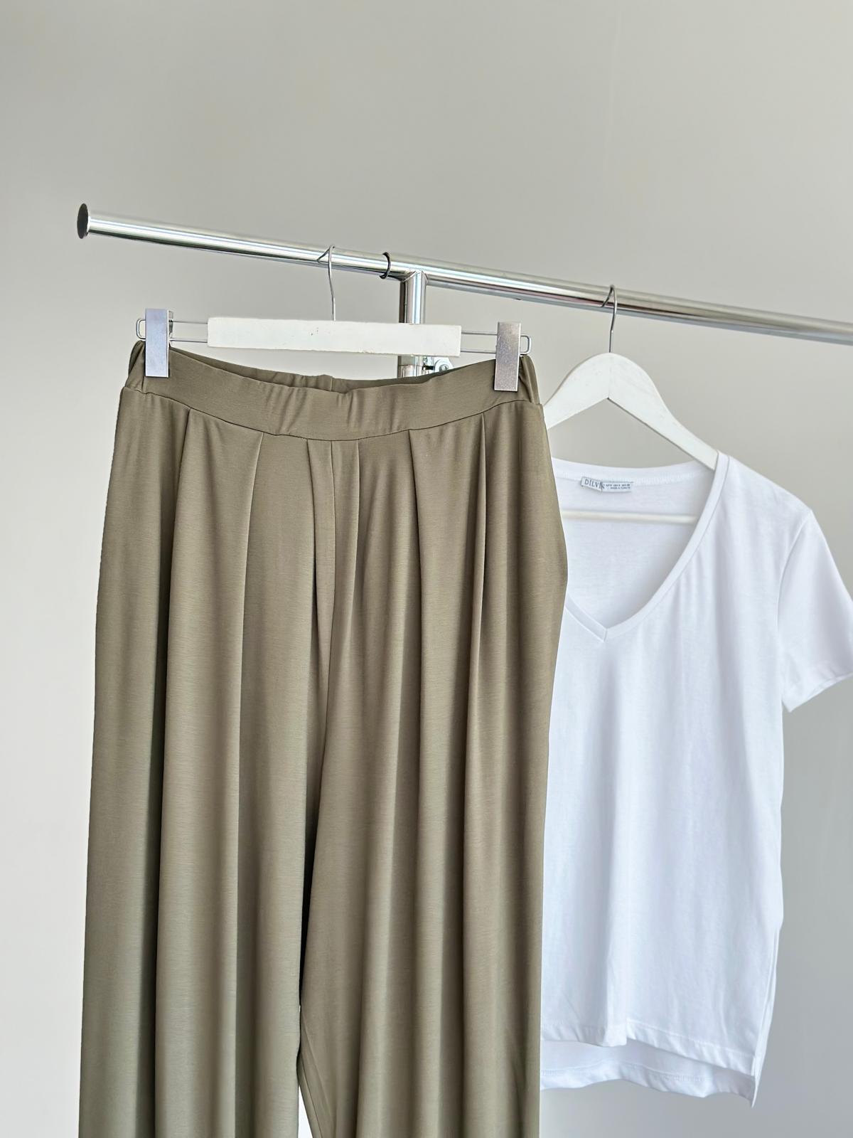 Oysho Kumaş Şalvar Model Pantolon (Haki)