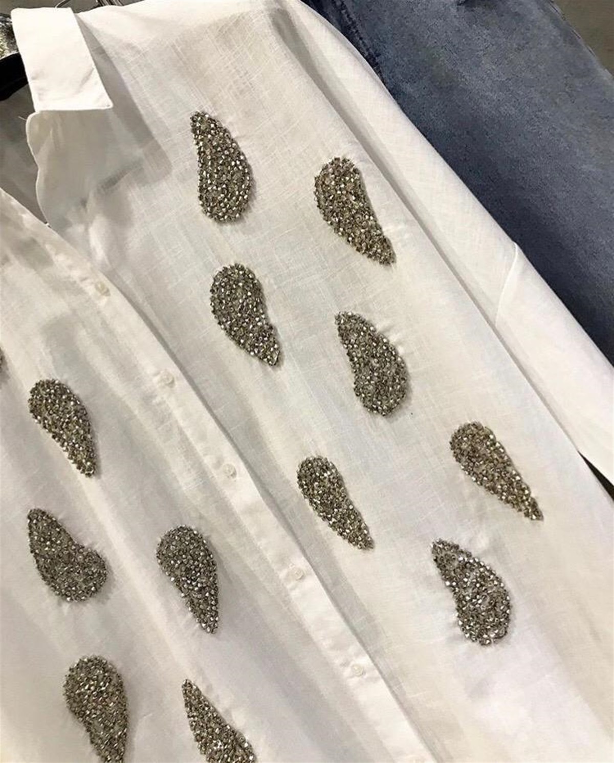 Özel El İşçilikli Oversize Gömlek (BEYAZ)
