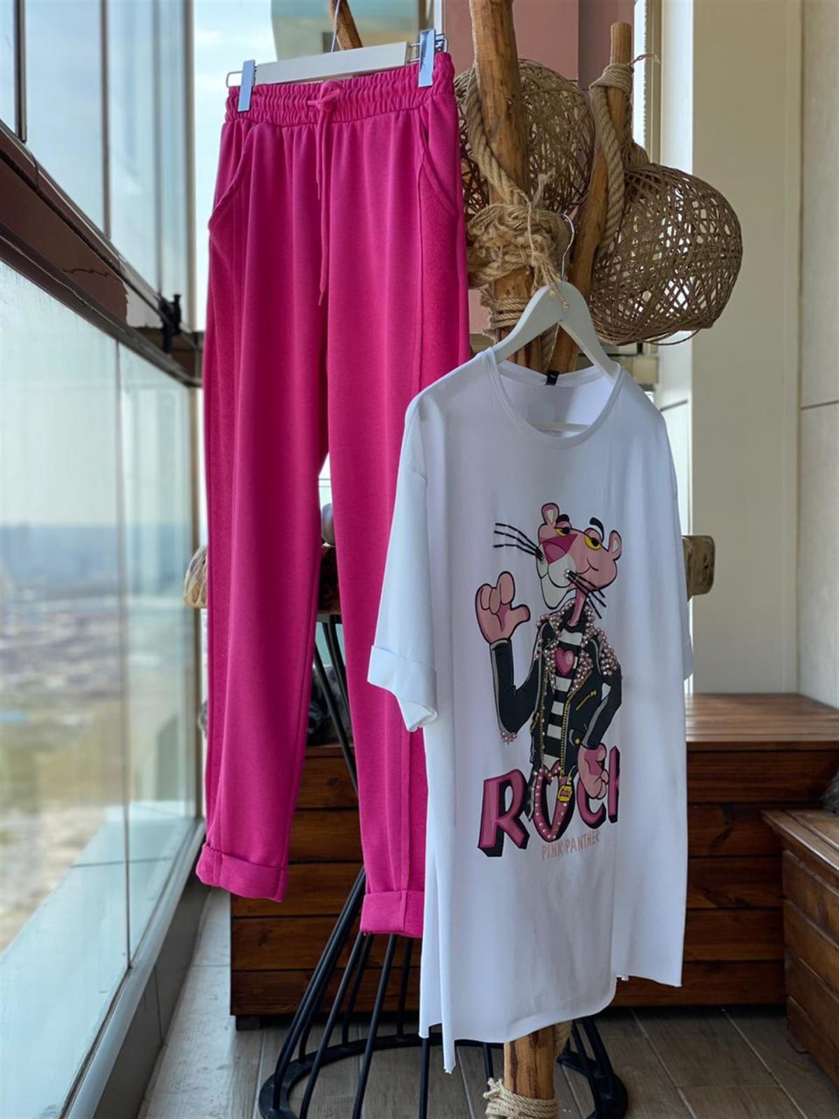 Paçası Katlama Detaylı Eşofman Pantolon (FUŞYA)