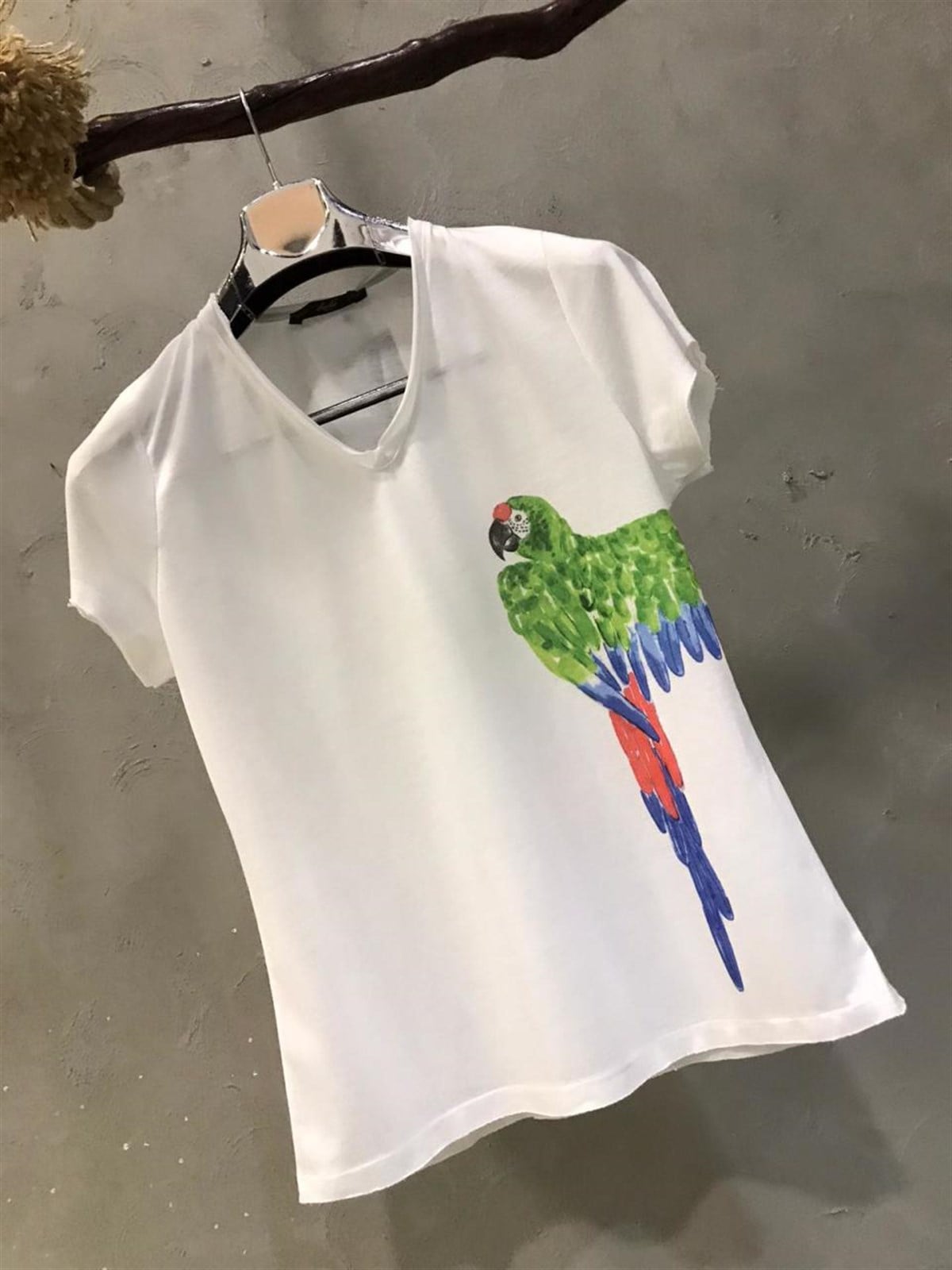 Papağan Baskılı Tshirt
