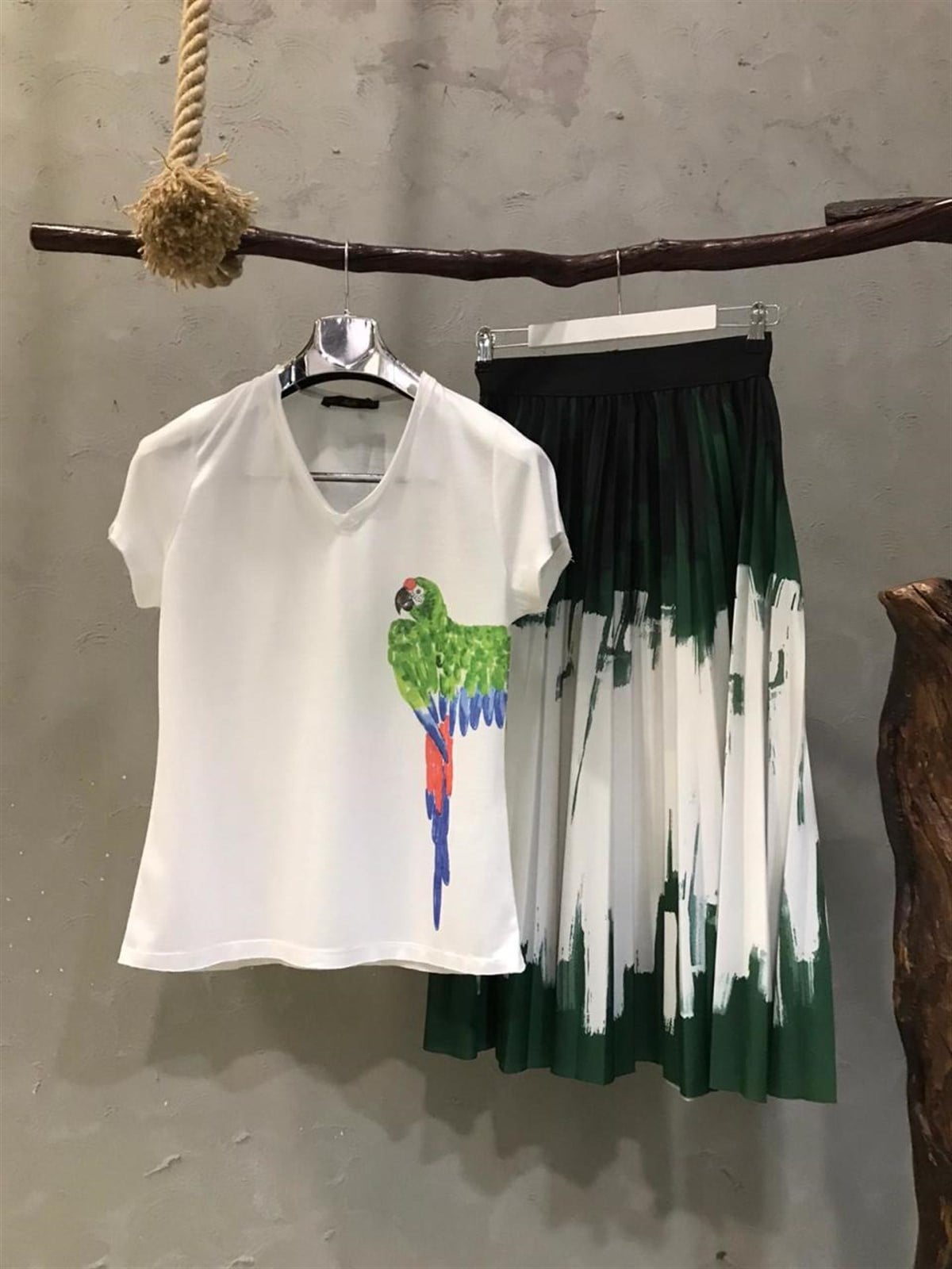 Papağan Baskılı Tshirt
