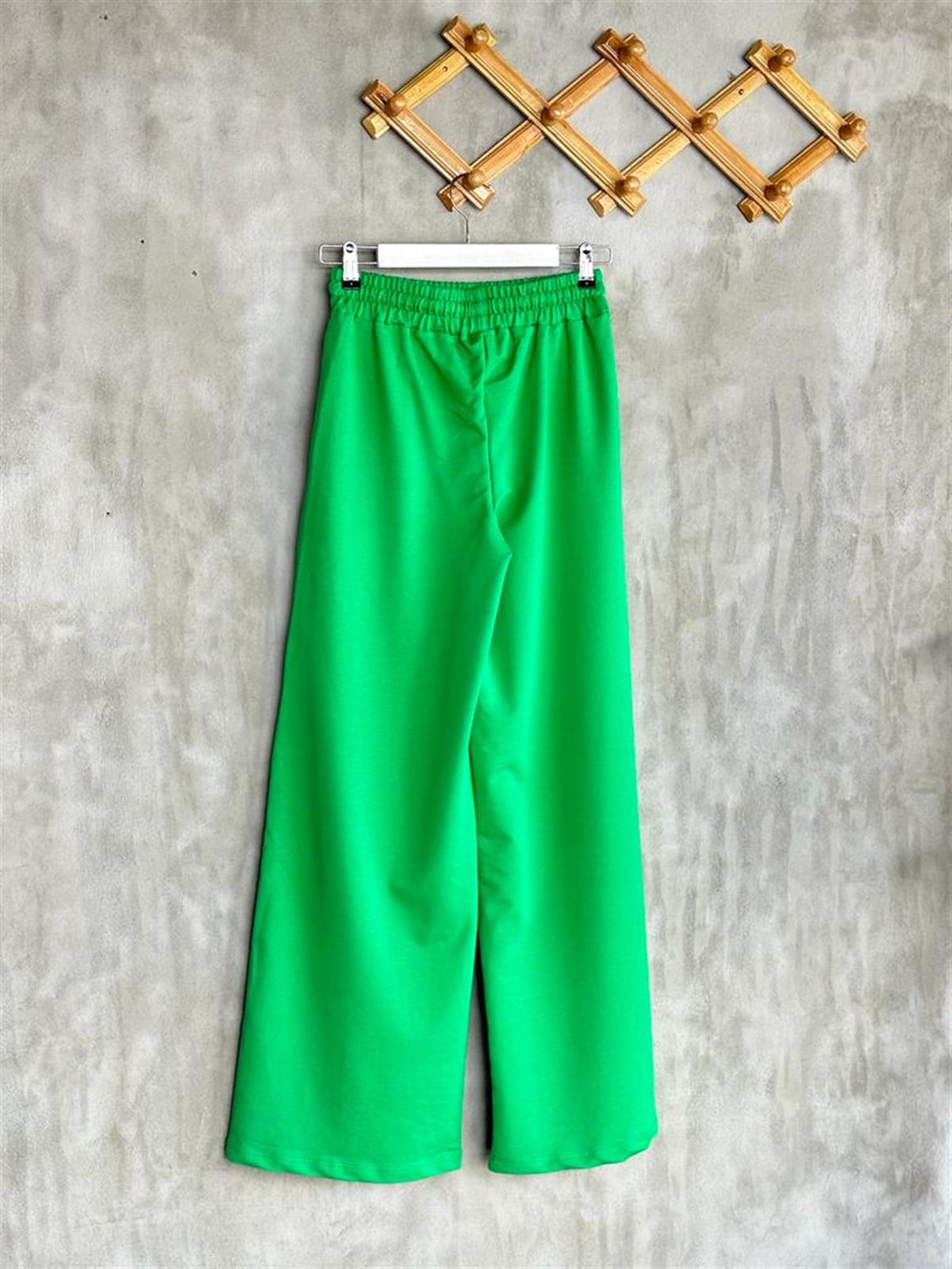 Paraşüt Cep Detaylı Geniş Paça Pantolon (Yeşil)