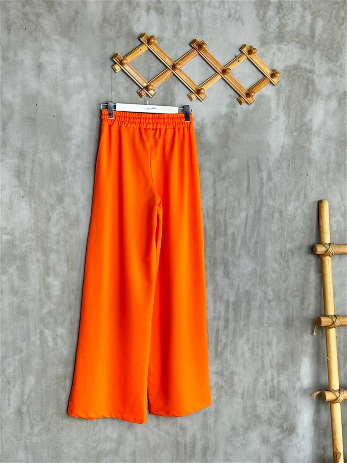 Paraşüt Cep Detaylı Geniş Paça Pantolon (Oranj)