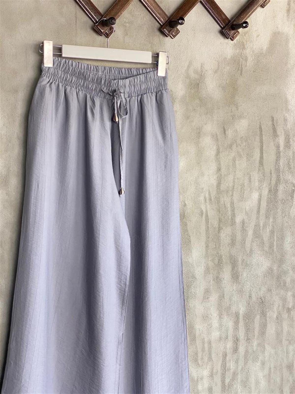 Paraşüt Kumaş Bol Pantolon (Gri)