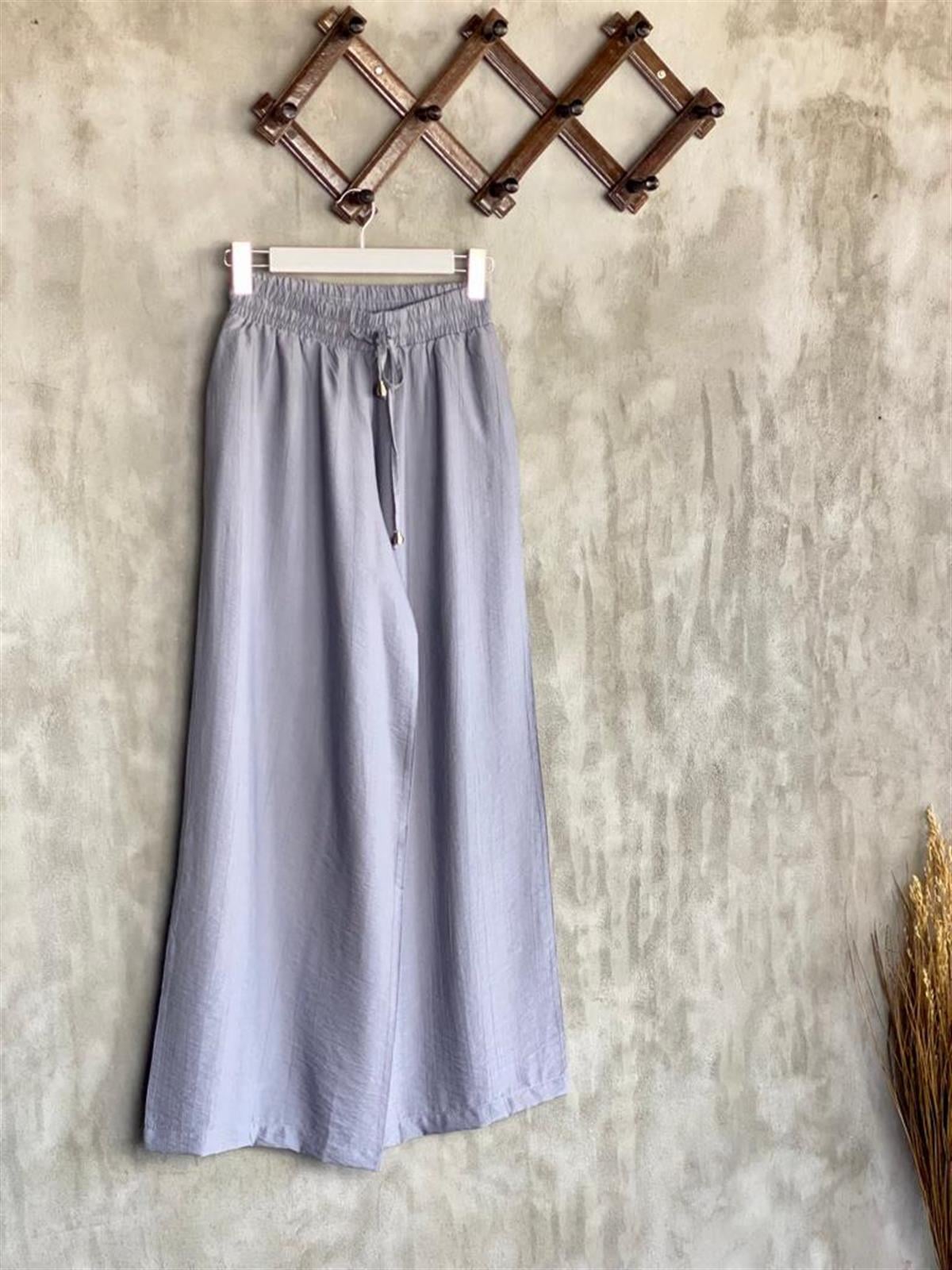 Paraşüt Kumaş Bol Pantolon (Gri)