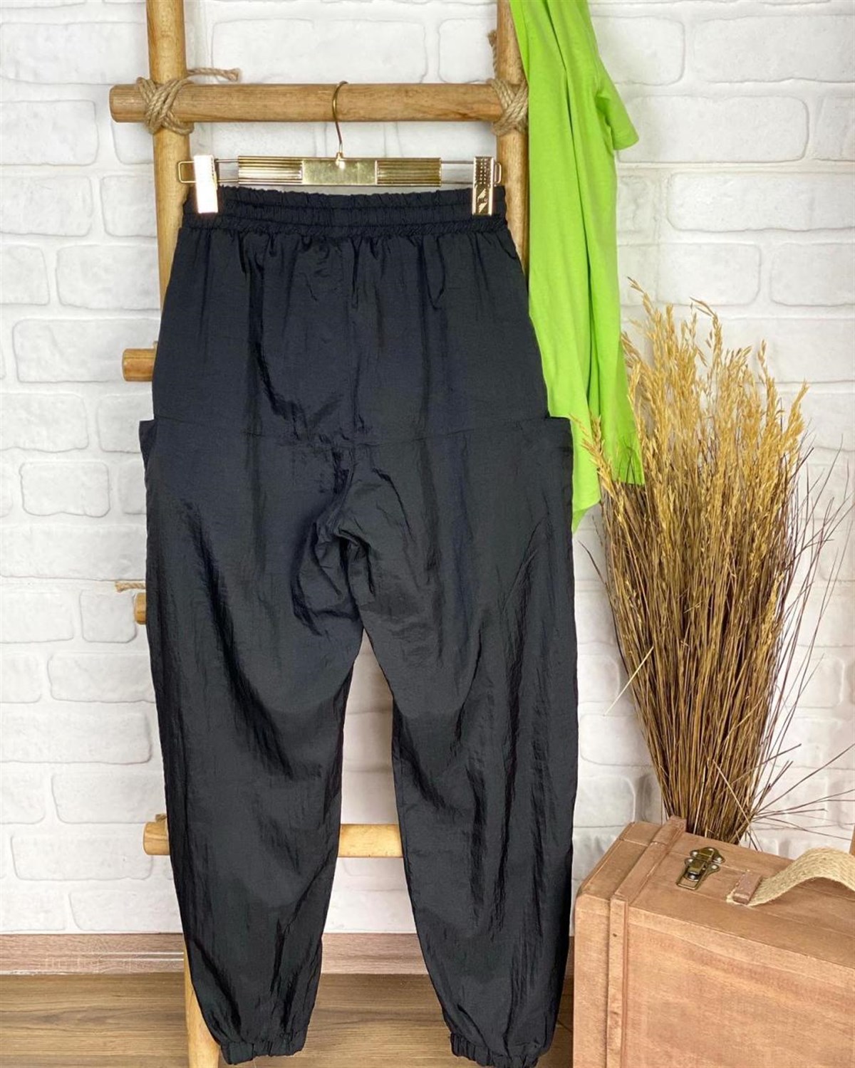 Paraşüt Kumaş Eşofman Pantolon (SİYAH)