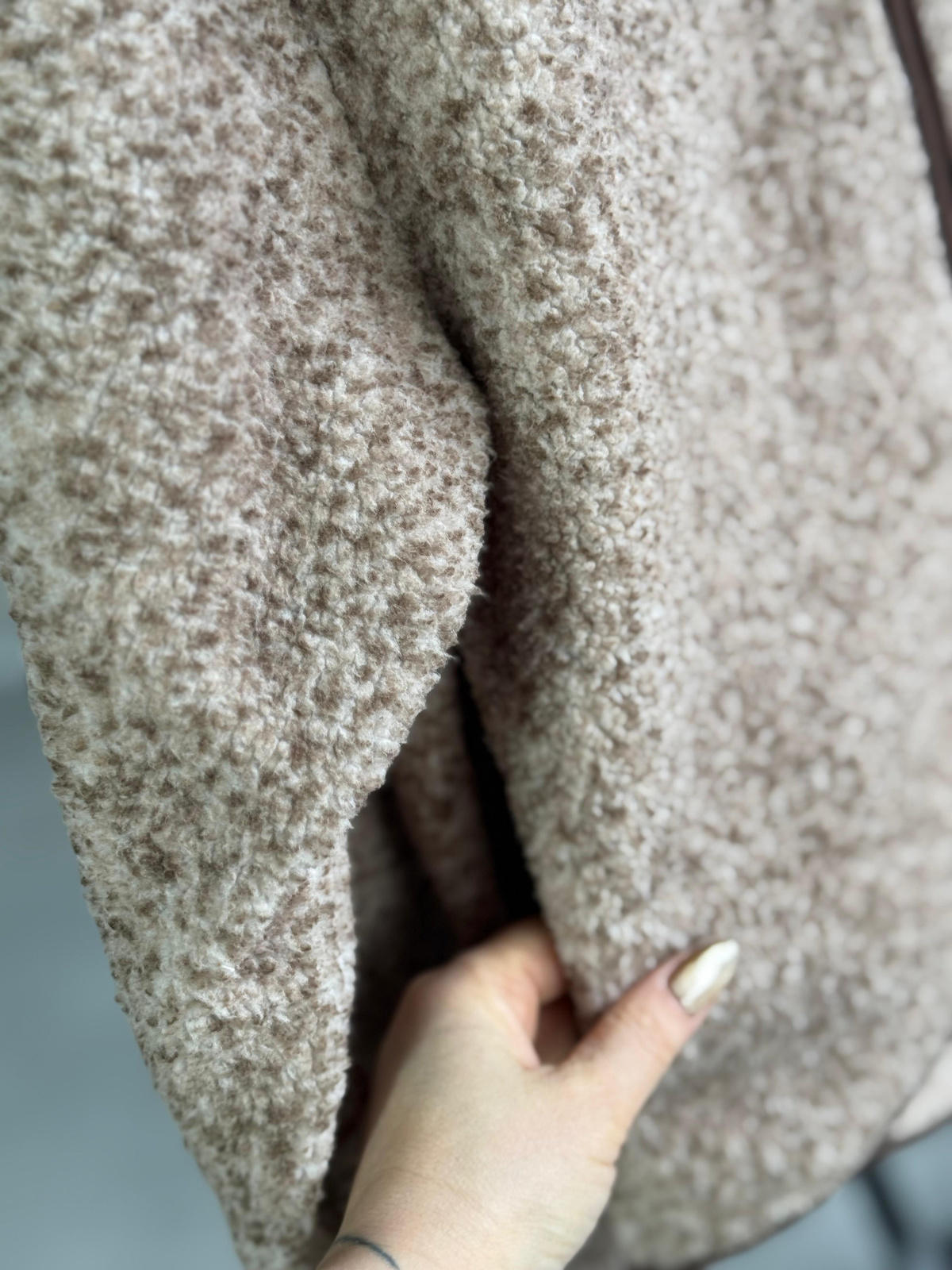 Peluş Teddy Cepli Ceket (Kahve)
