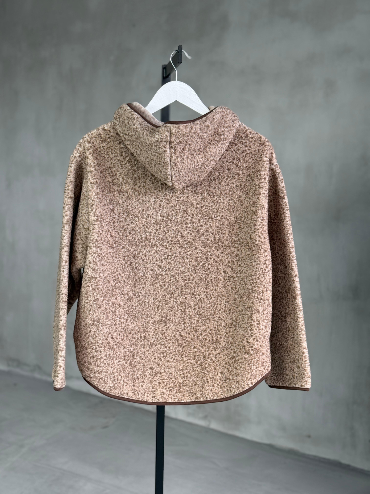 Peluş Teddy Cepli Ceket (Kahve)