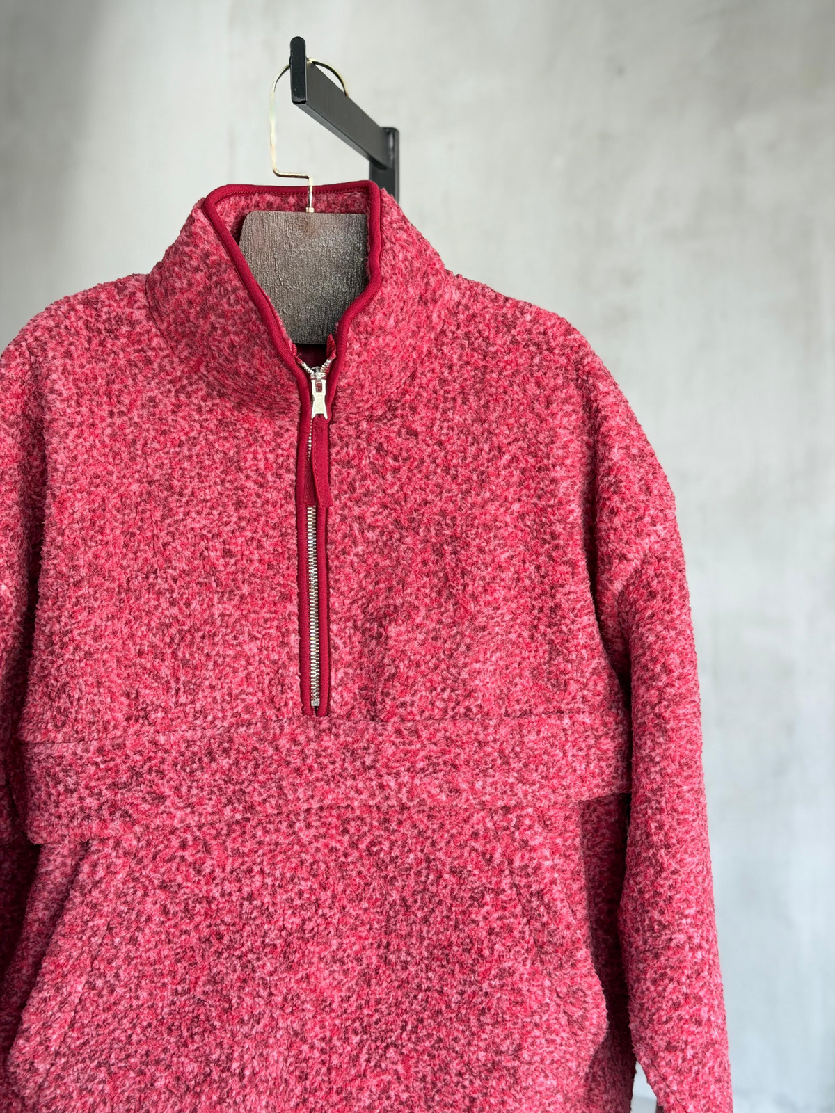 Peluş Teddy Kanguru Cepli Kazak (Bordo)