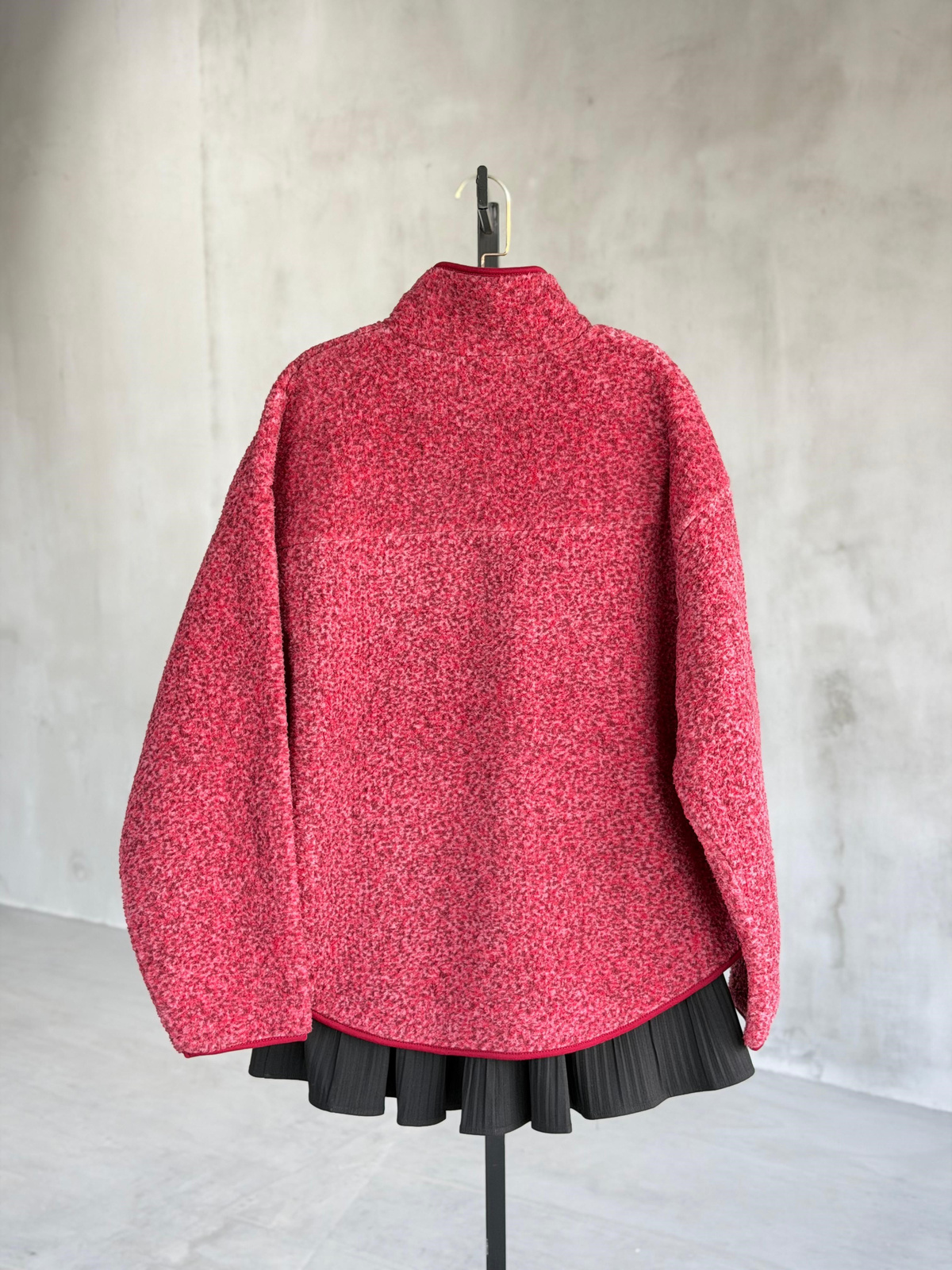 Peluş Teddy Kanguru Cepli Kazak (Bordo)
