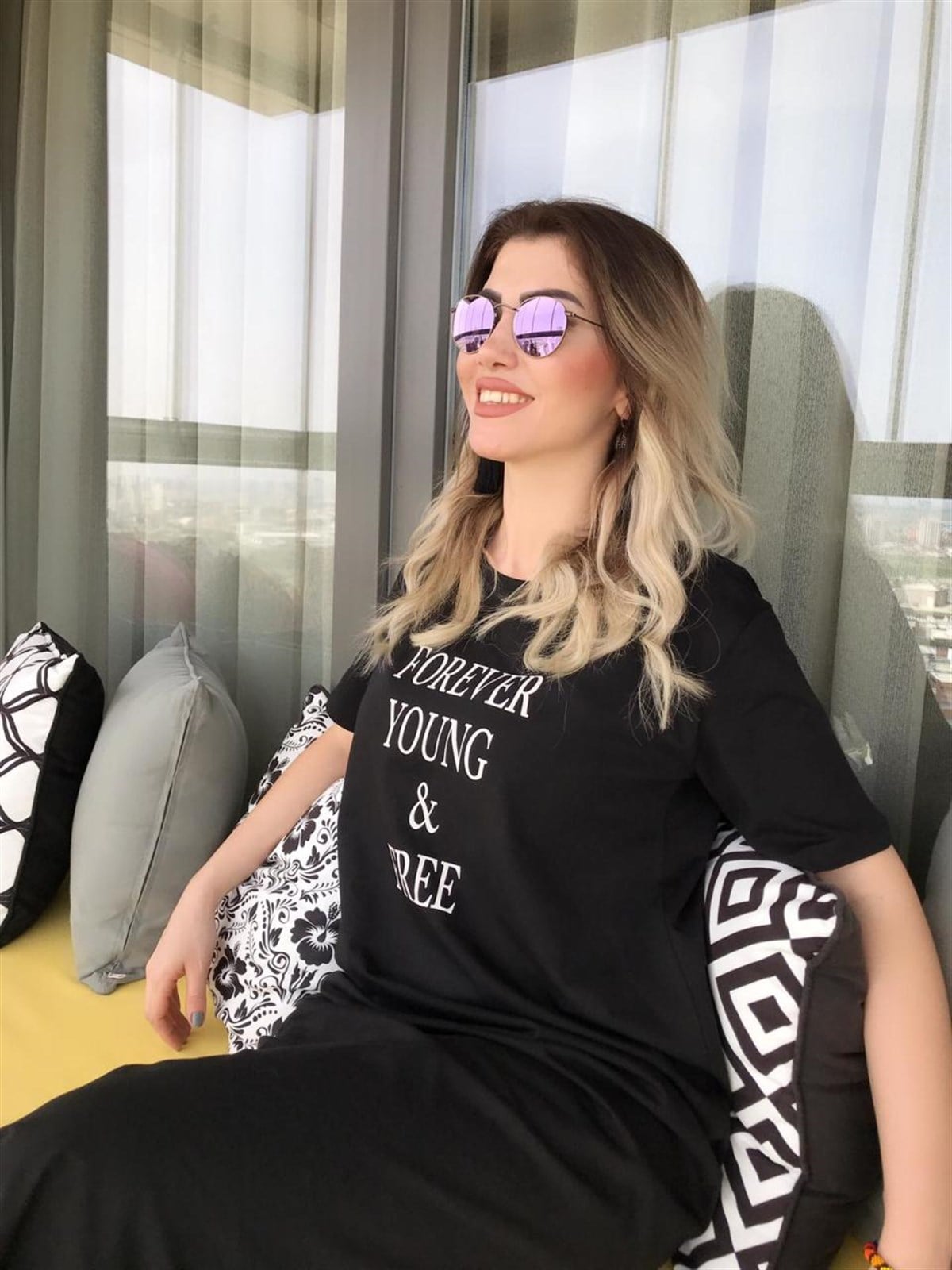 Penye Kumaş Basic Yırtmaçlı Elbise