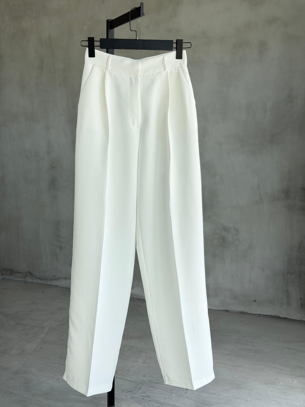 Premium Fit Kalıp Palazzo Pantolon (Beyaz)