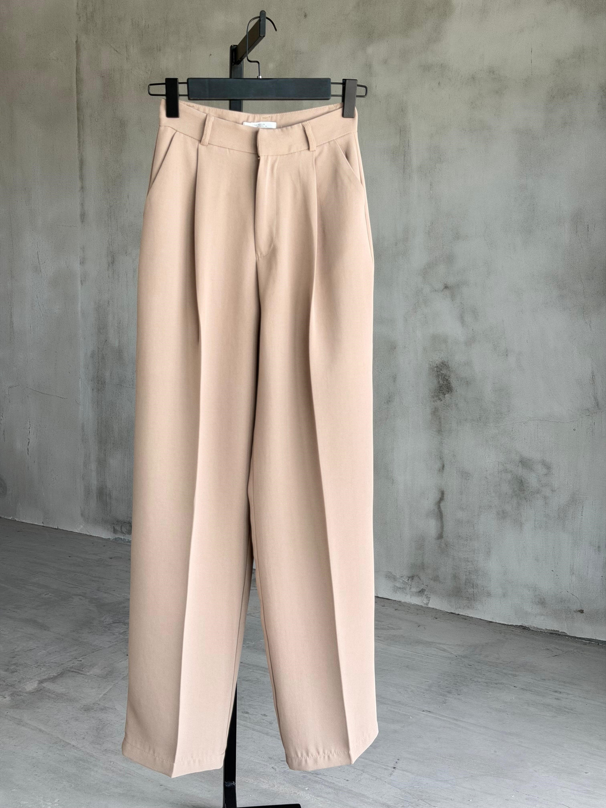 Premium Fit Kalıp Palazzo Pantolon (Vizon)