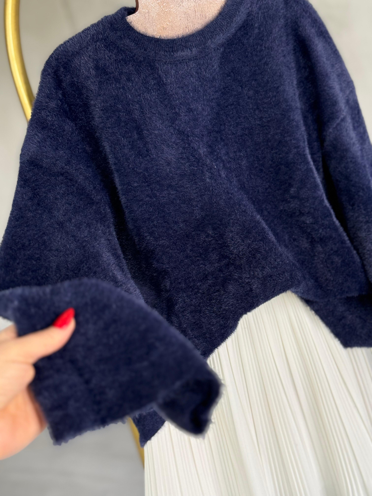 Premium Kalite Angora Kazak (Lacivert)