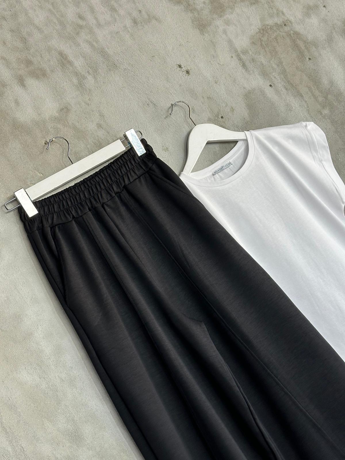 Premium Model Kumaş Çımalı Pantolon (Siyah)