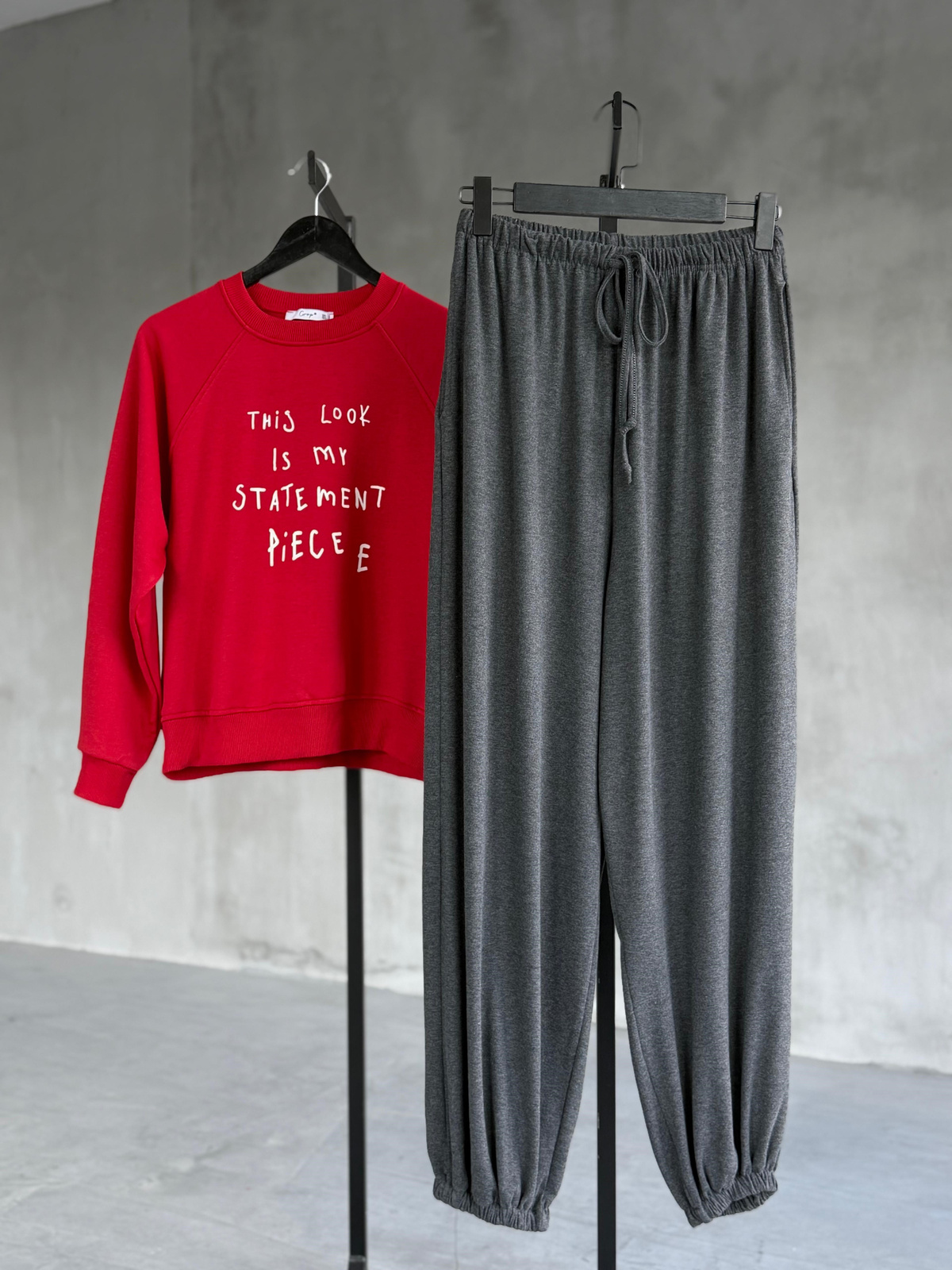 Salaş Kesim Jogger Pantolon (Antrasit)